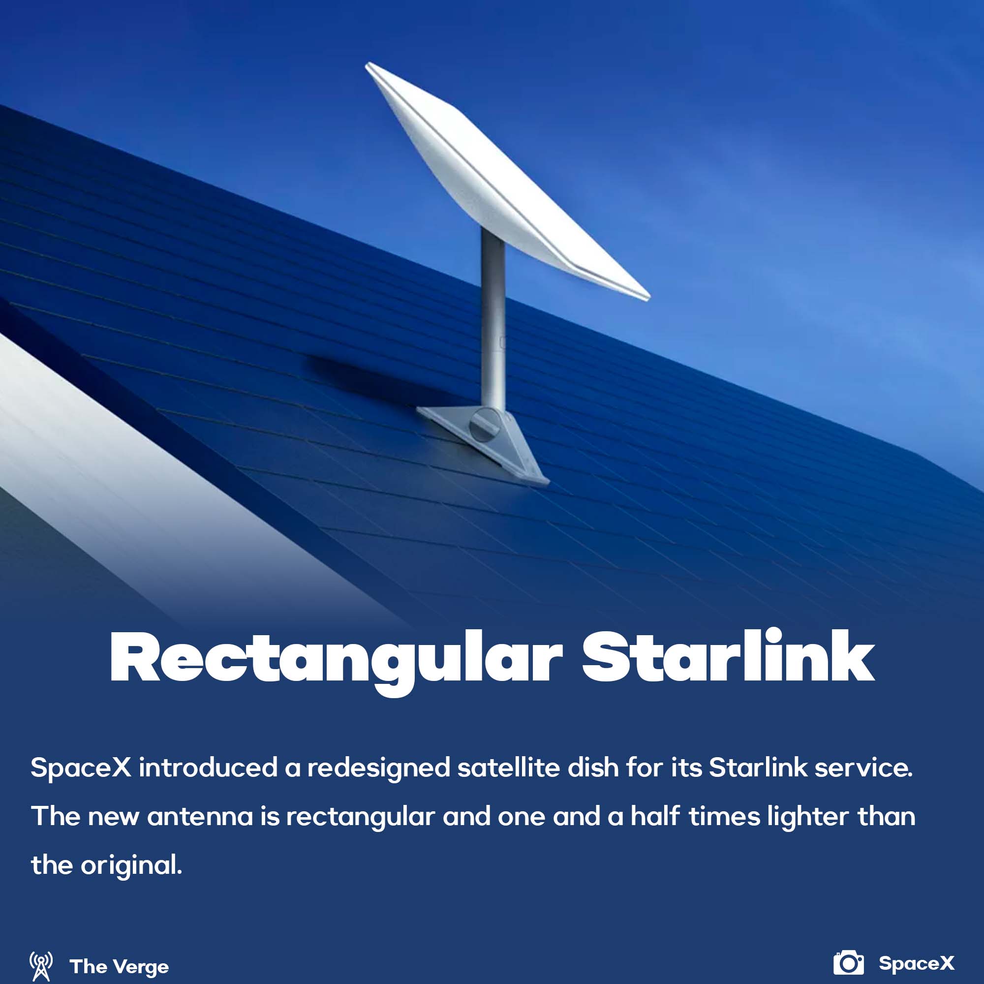 SpaceX redesigned satellite dish