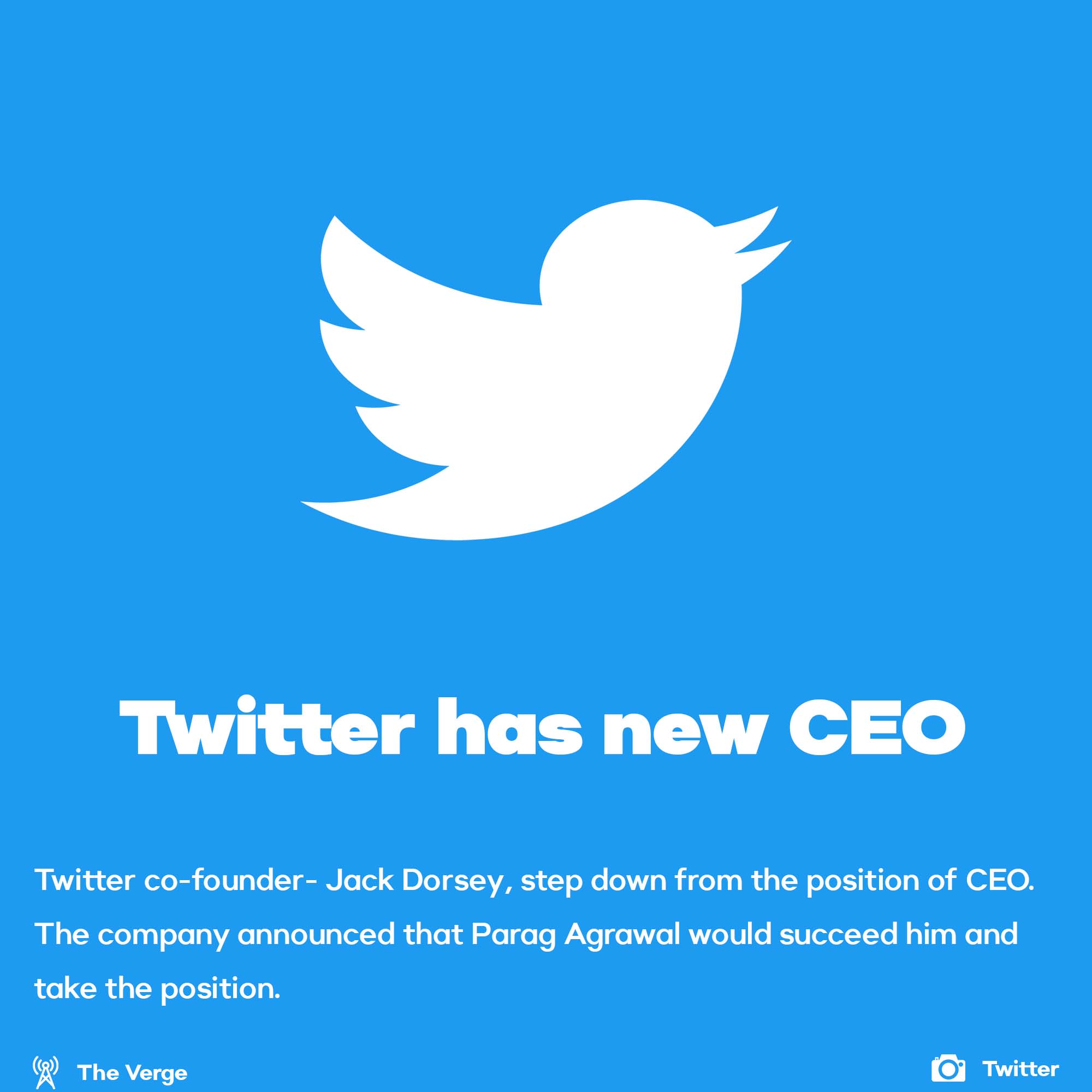 Jack Dorsey steps down from being Twitter CEO