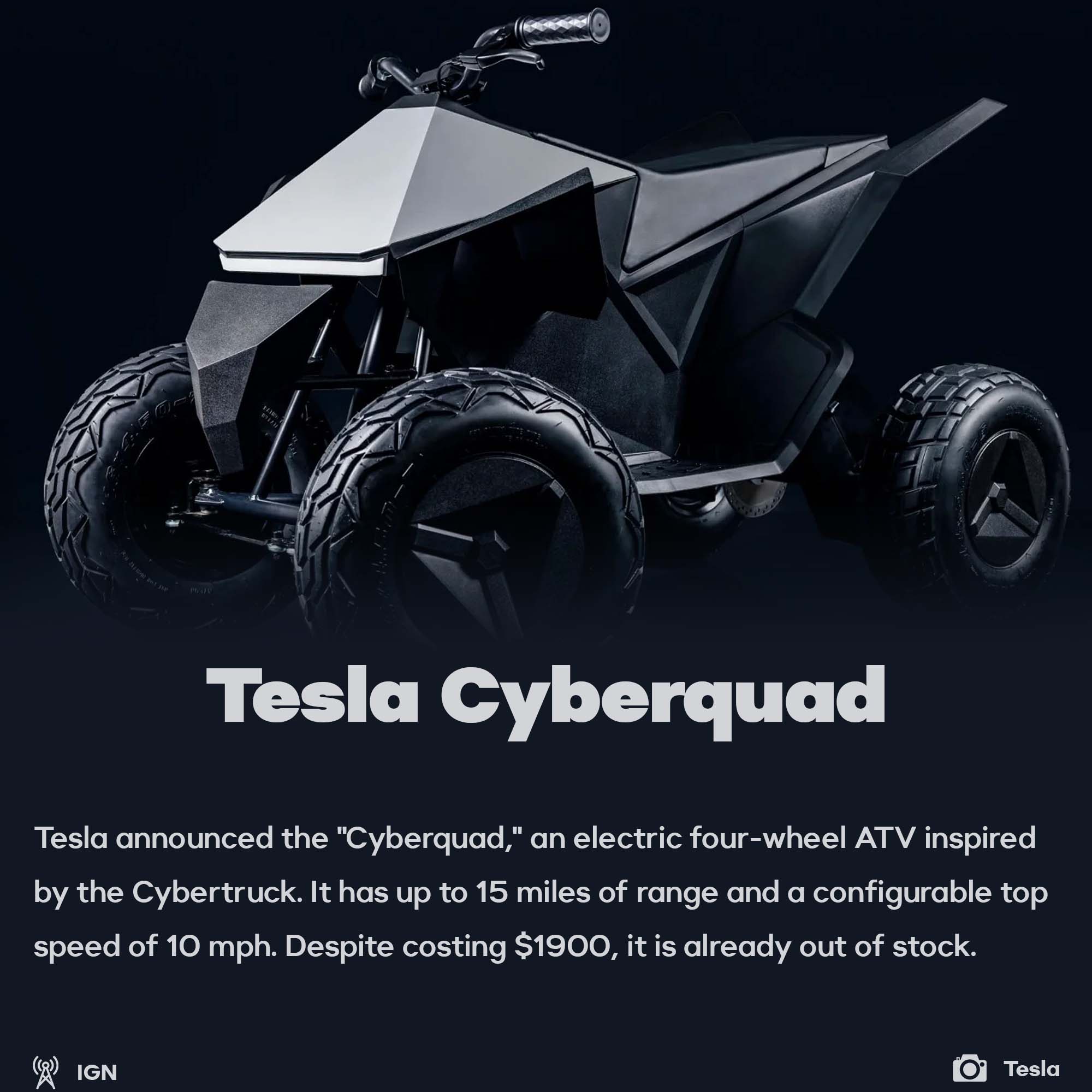 Tesla announced the Cyberquad