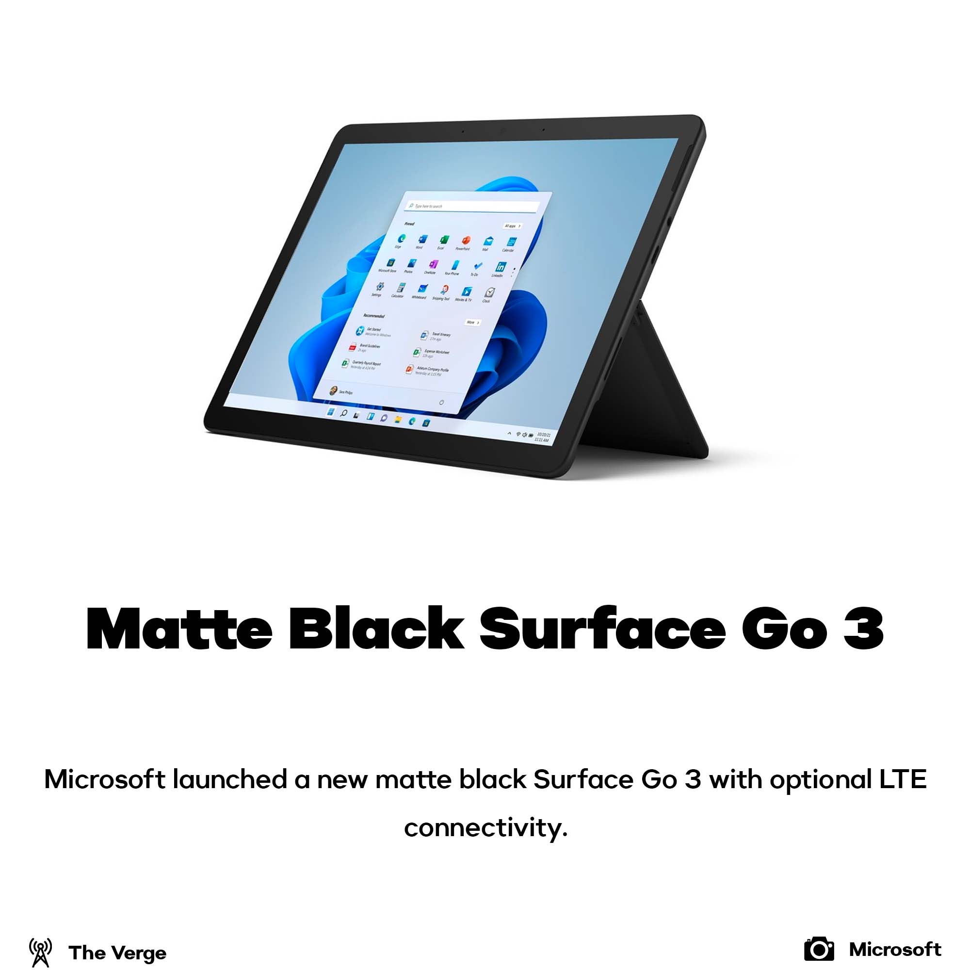 Matte black Surface Go 3
