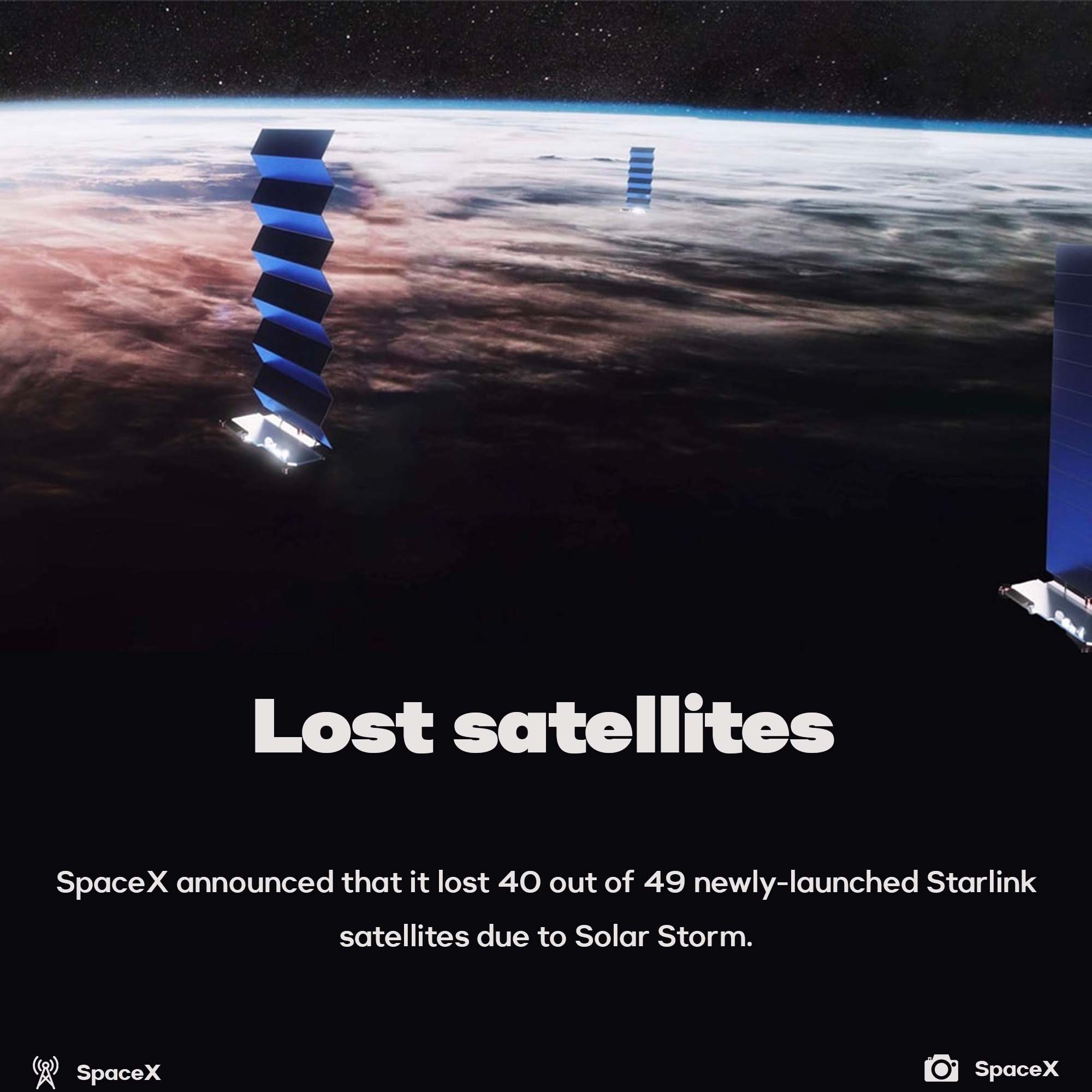SpaceX Lost Starlinks