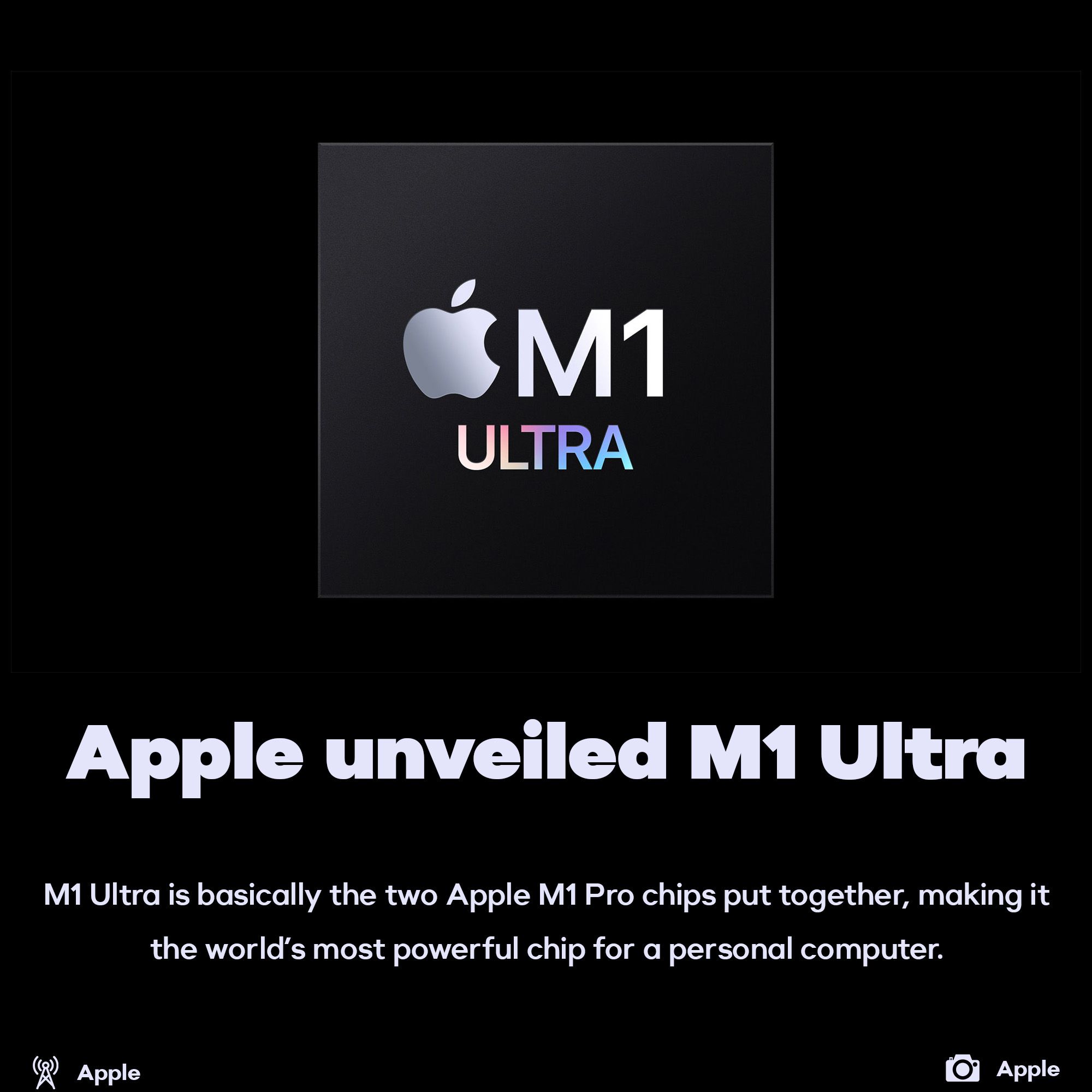 Apple unveiled M1 Ultra chip