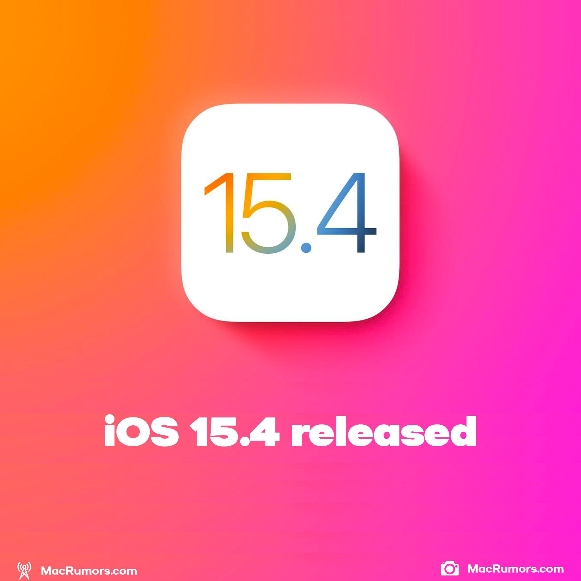 iOS 15.4 released