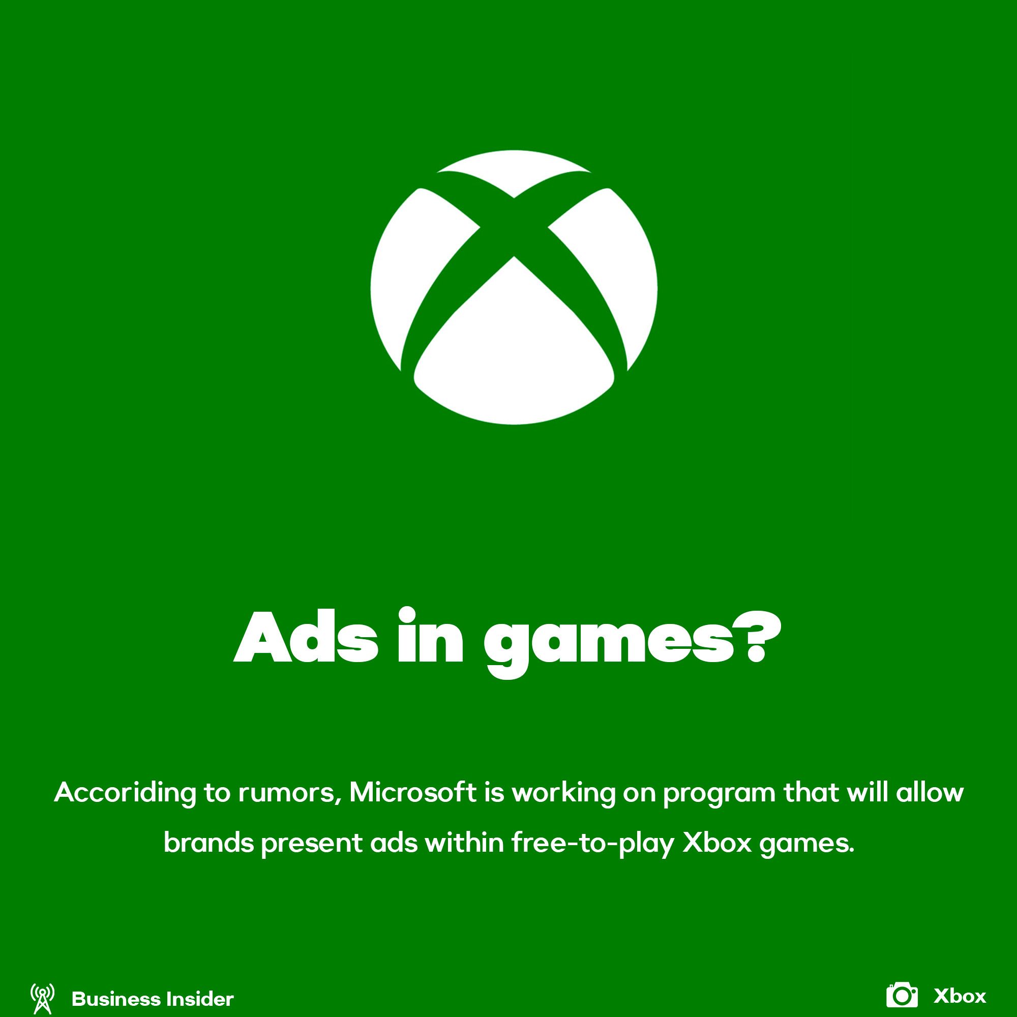 Ads in games?