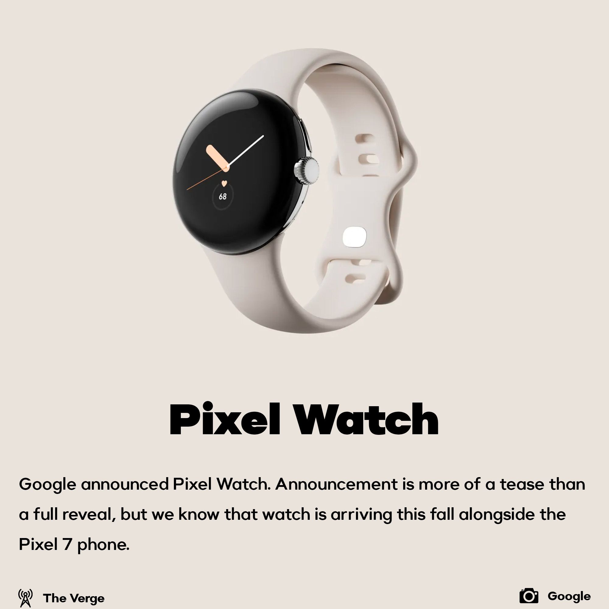 Google Pixel Watch teased