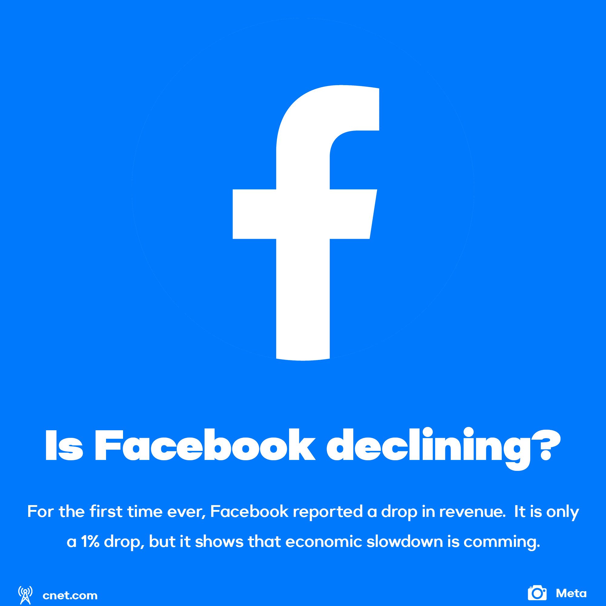 Facebook revenue drop