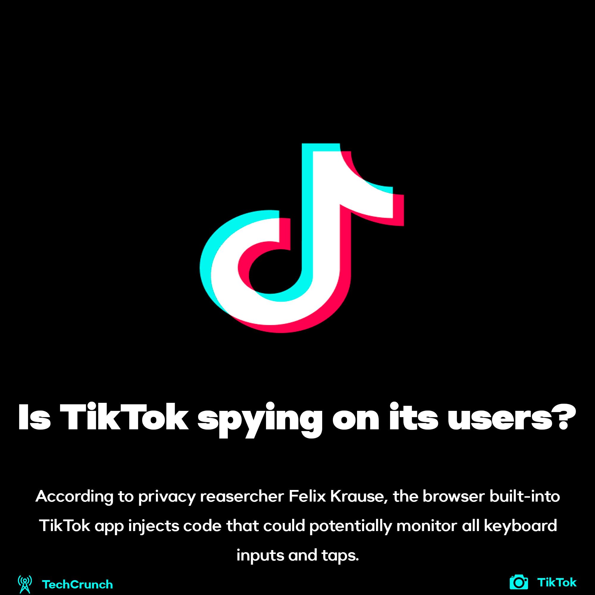 TikTok spying on users