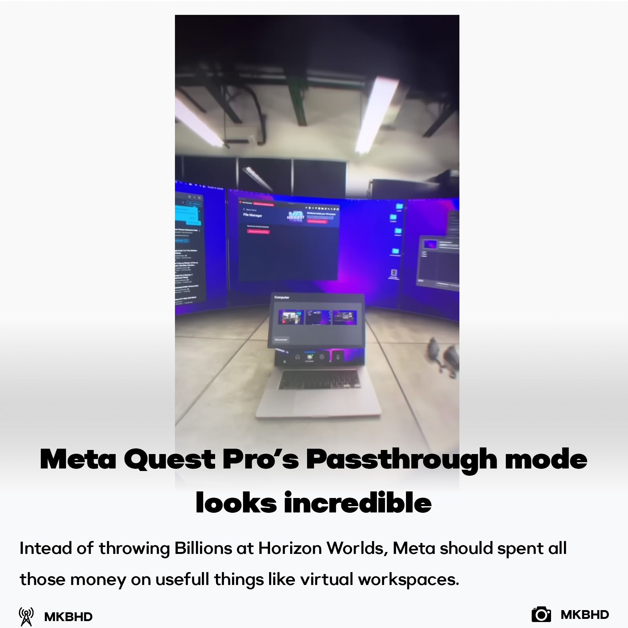 Meta Quest Pro Passthrough mode