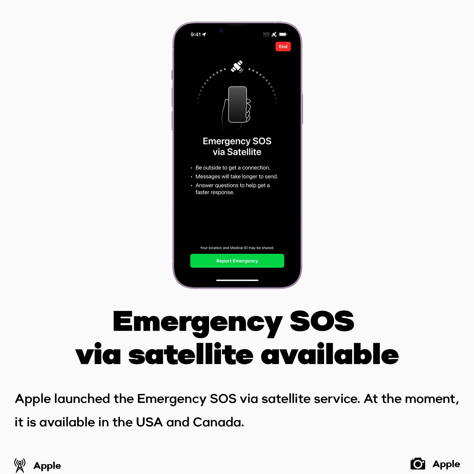 iPhone 14 emergency sos