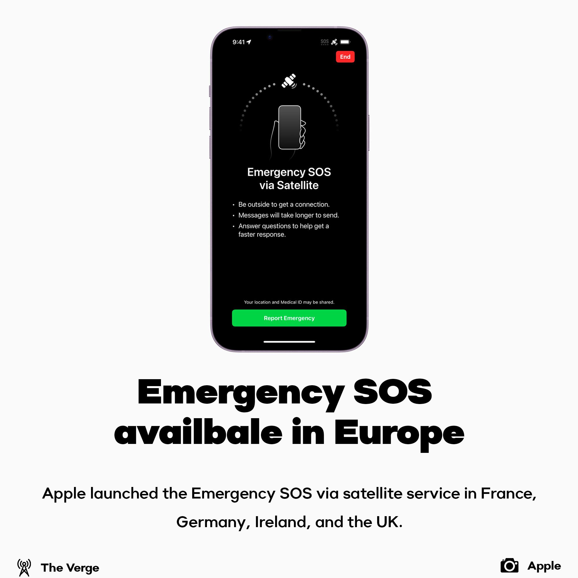 Emergency SOS in Europe