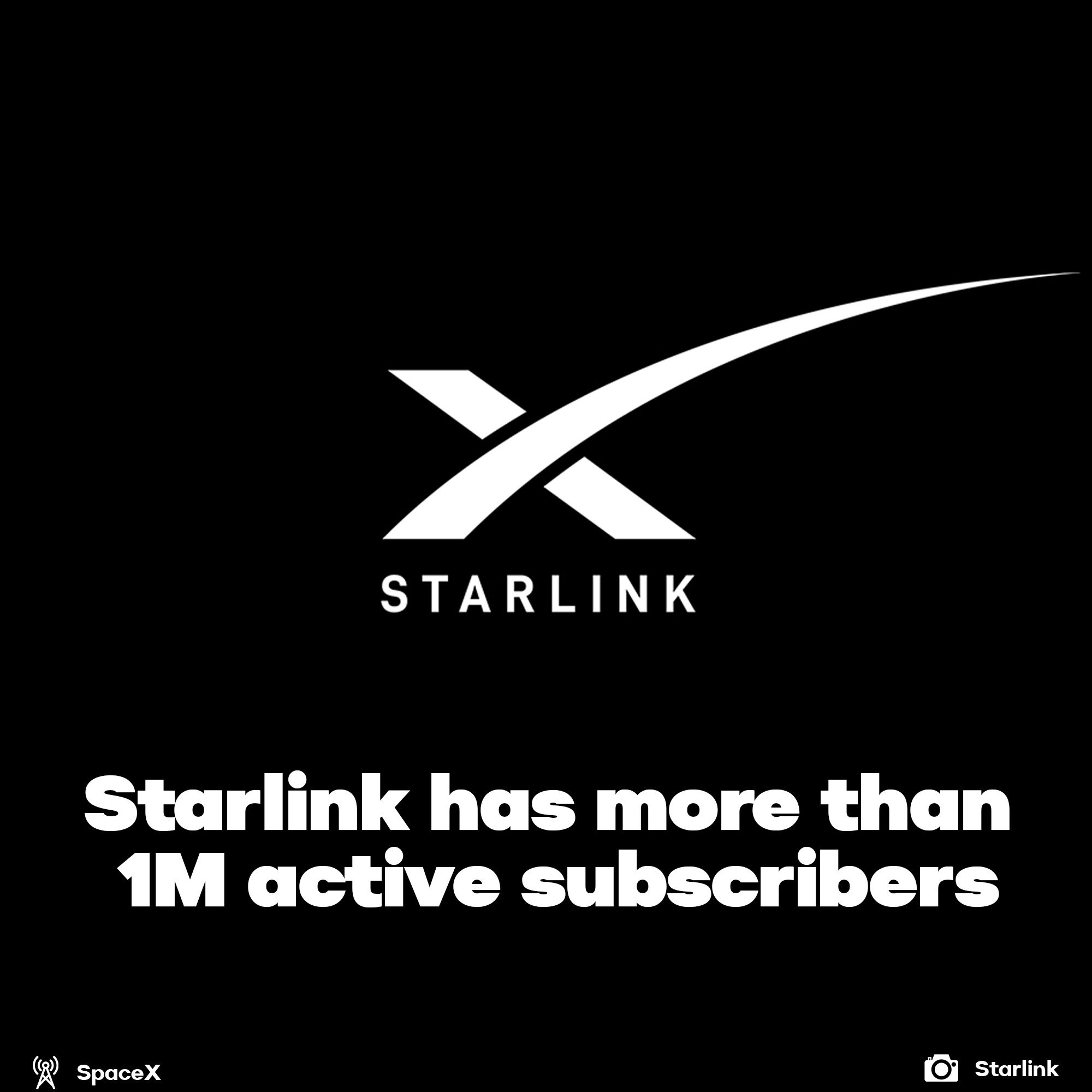 Starlink has 1M subscribers