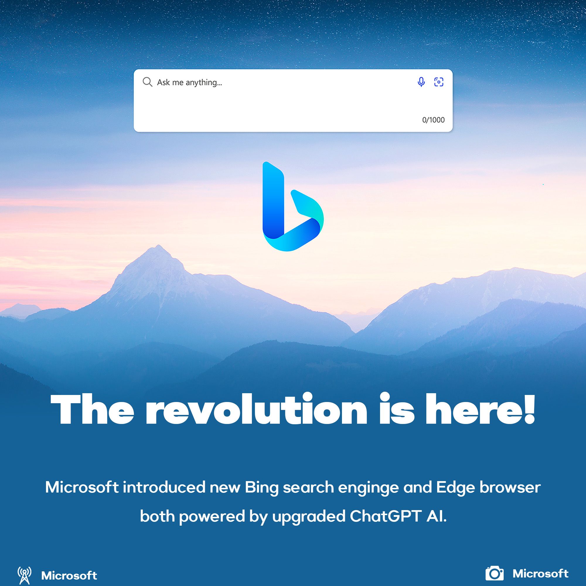 Bing powered by ChatGPT announced