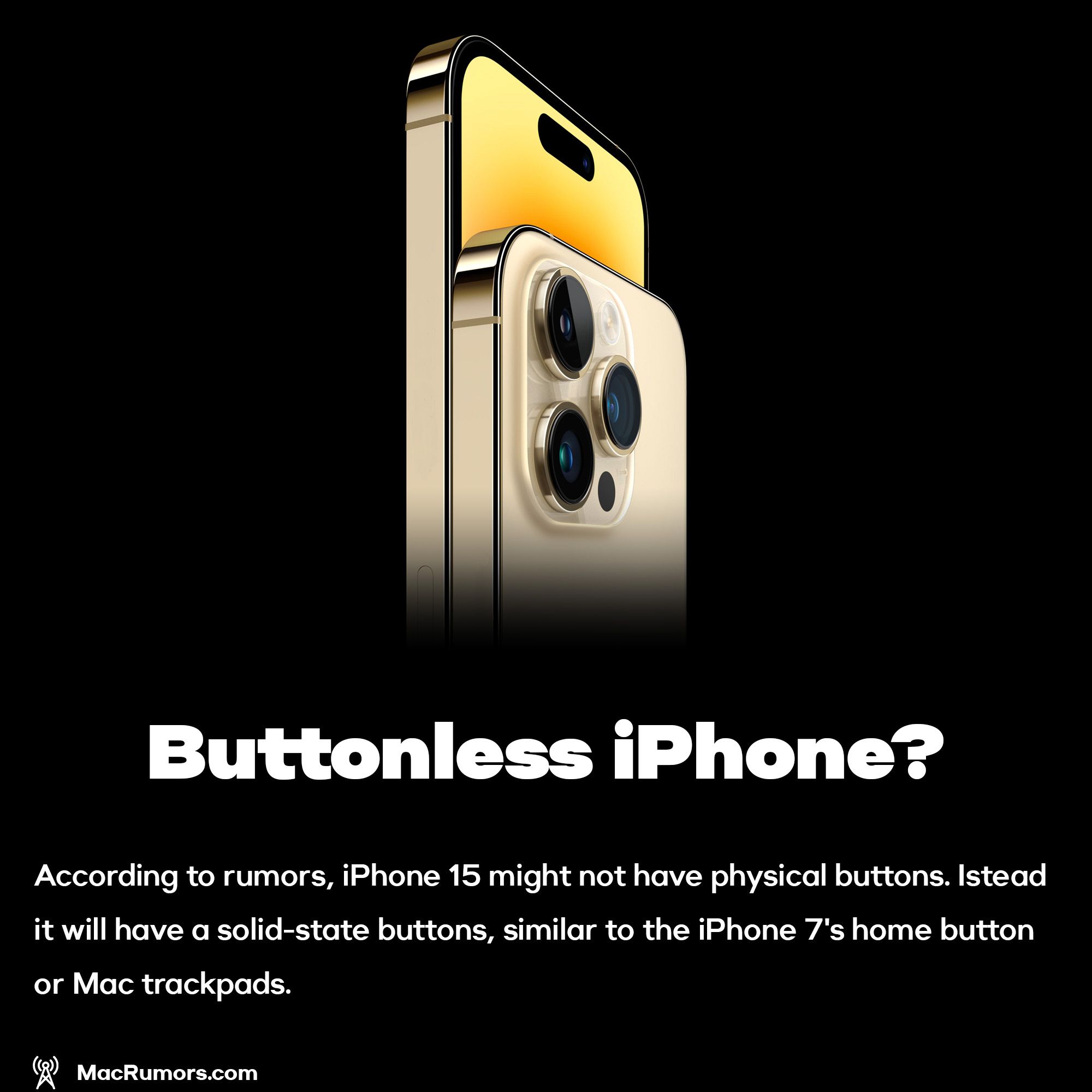 Buttonless iPhone 15
