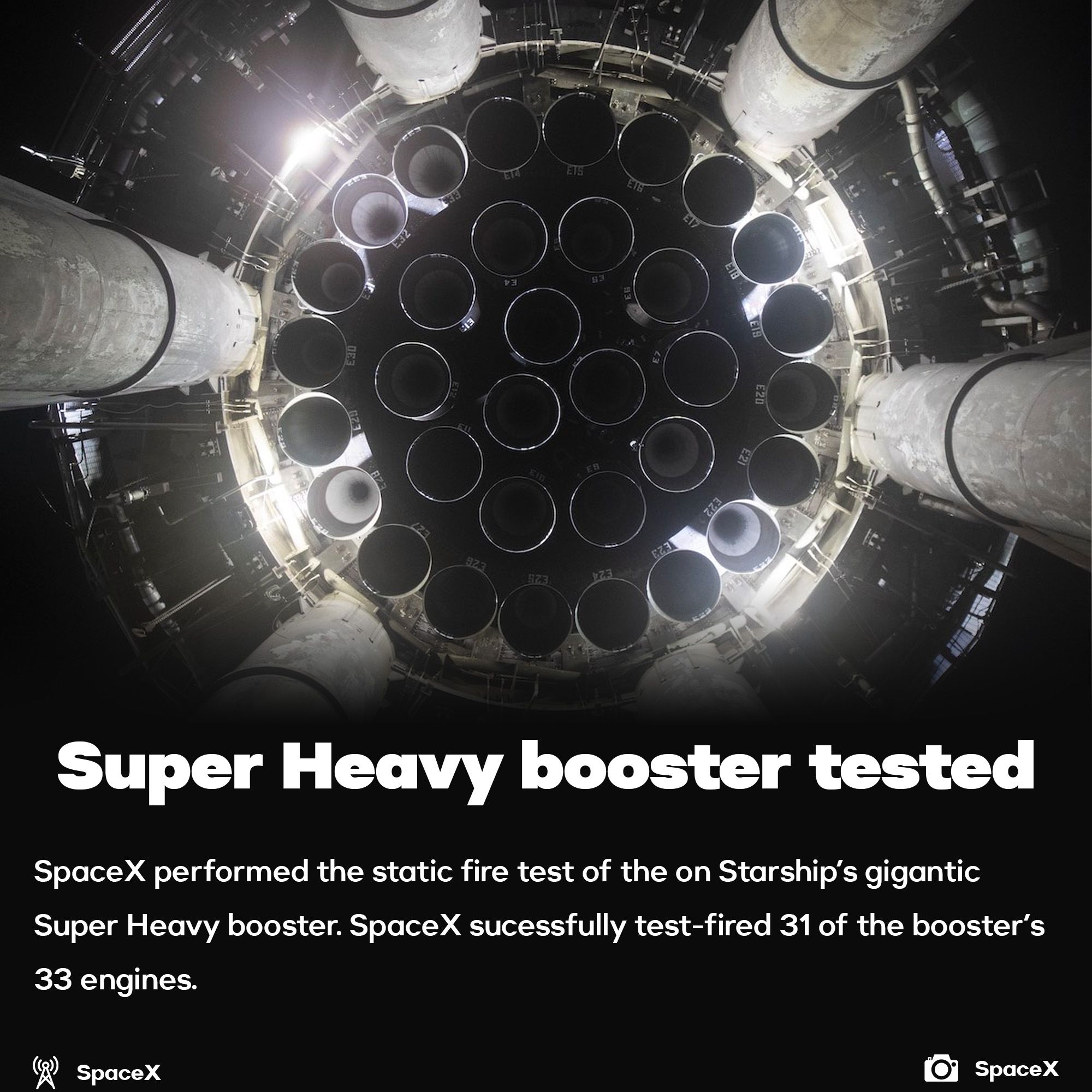 Super Heavy booster tested