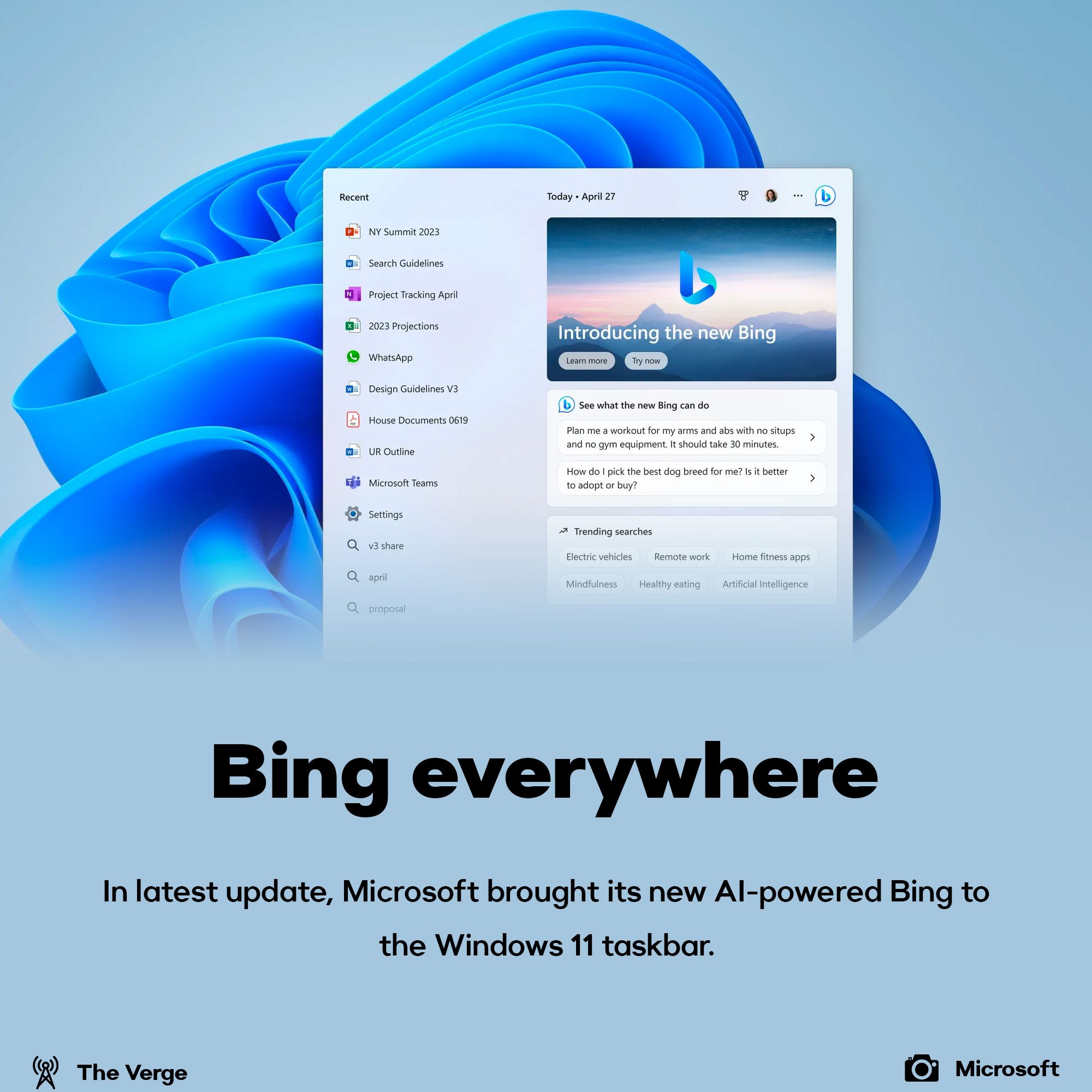 Bing in Windows