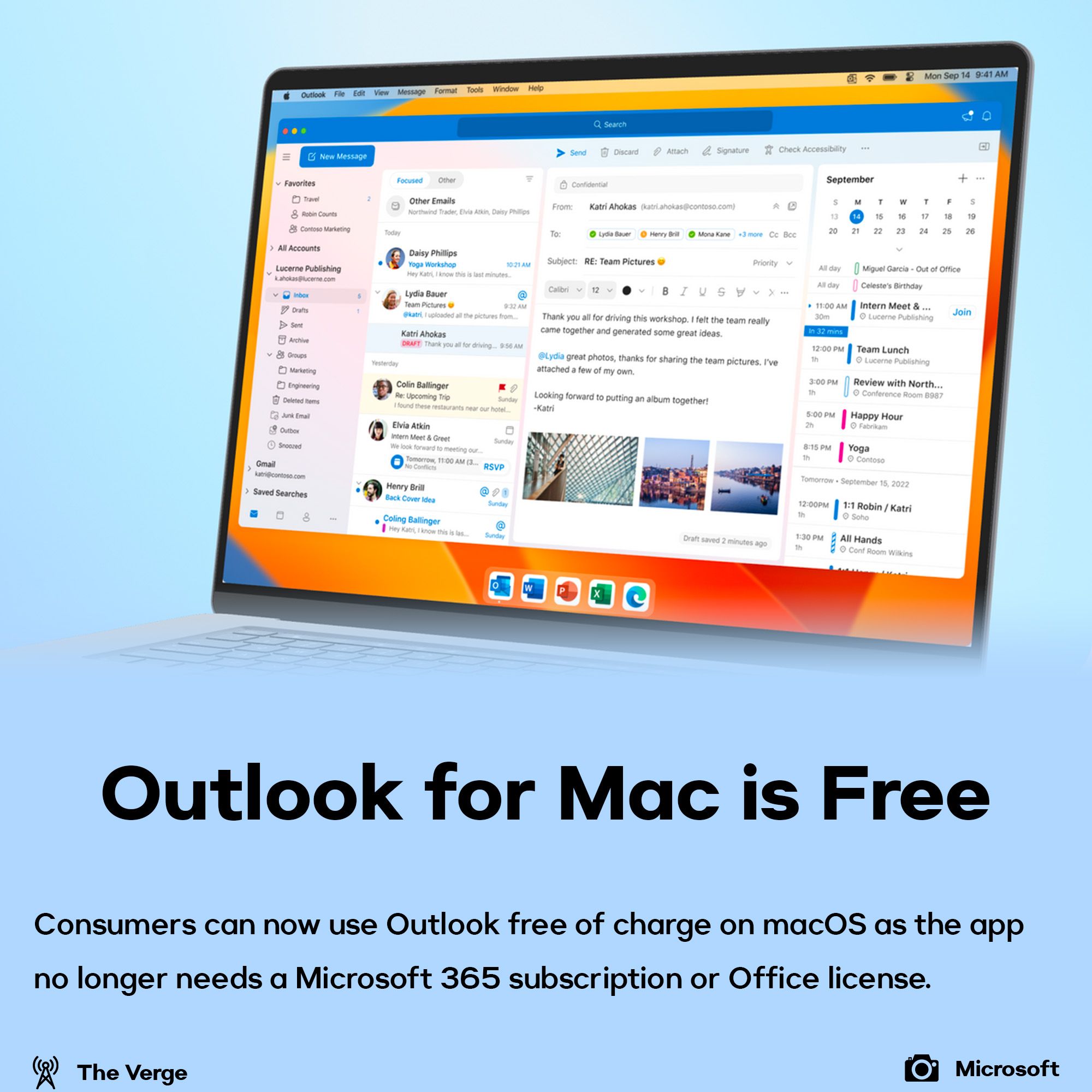 Outlook for Mac is free