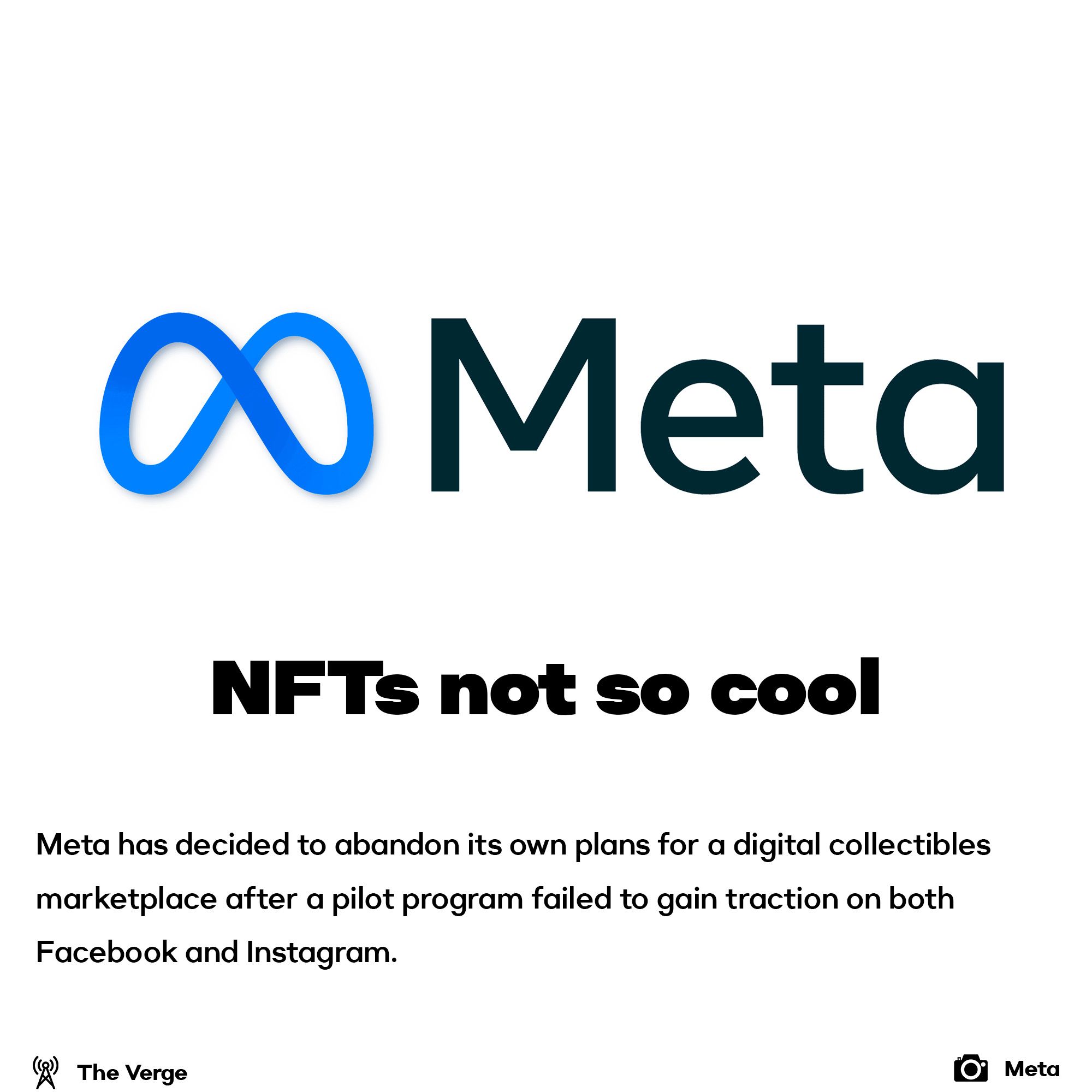 Meta abandons NFT
