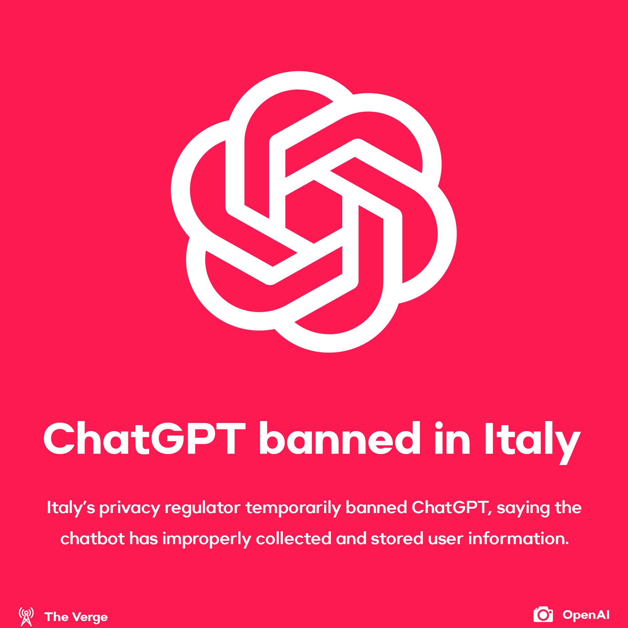 ChatGPT banned in Italy