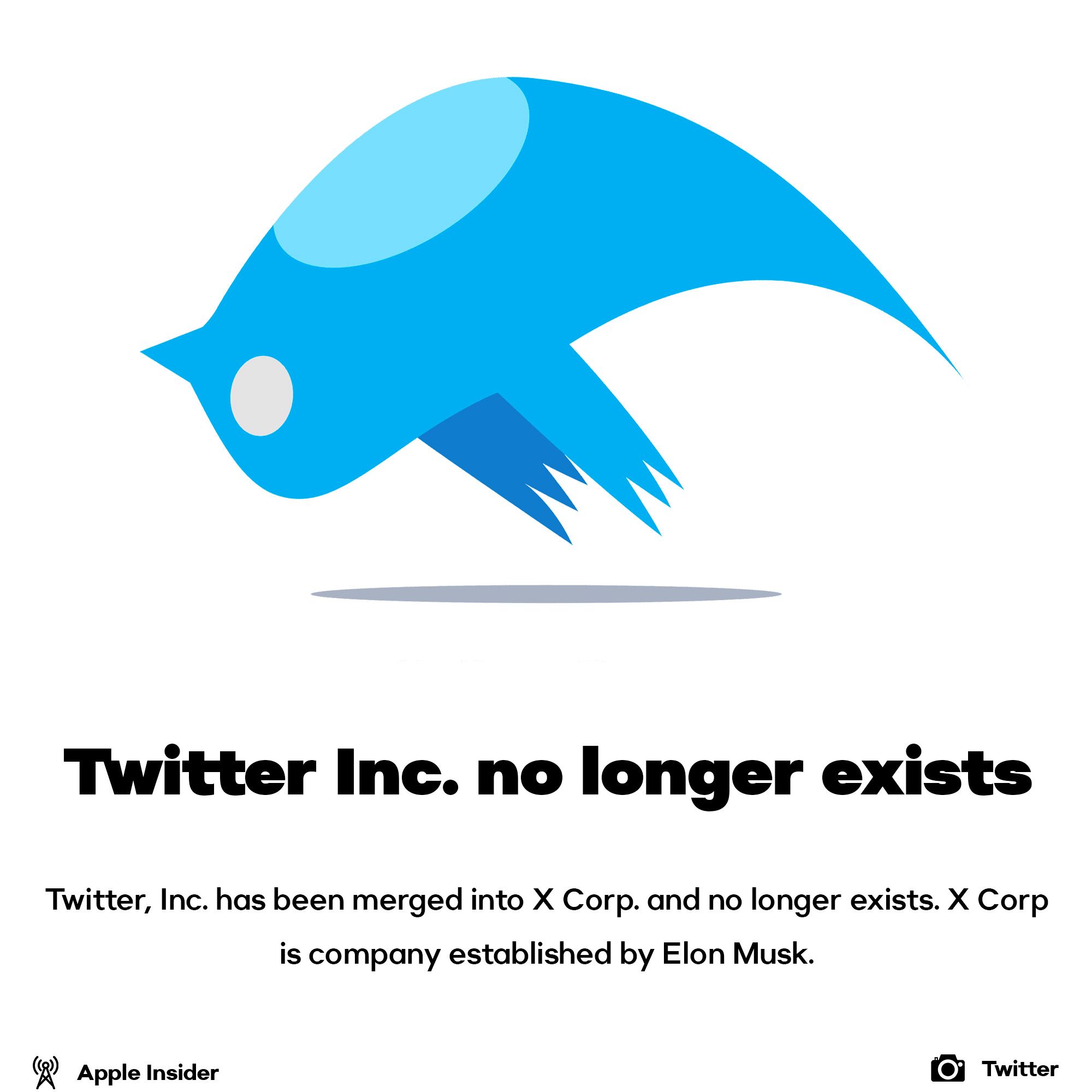 Twitter Inc. no longer exists