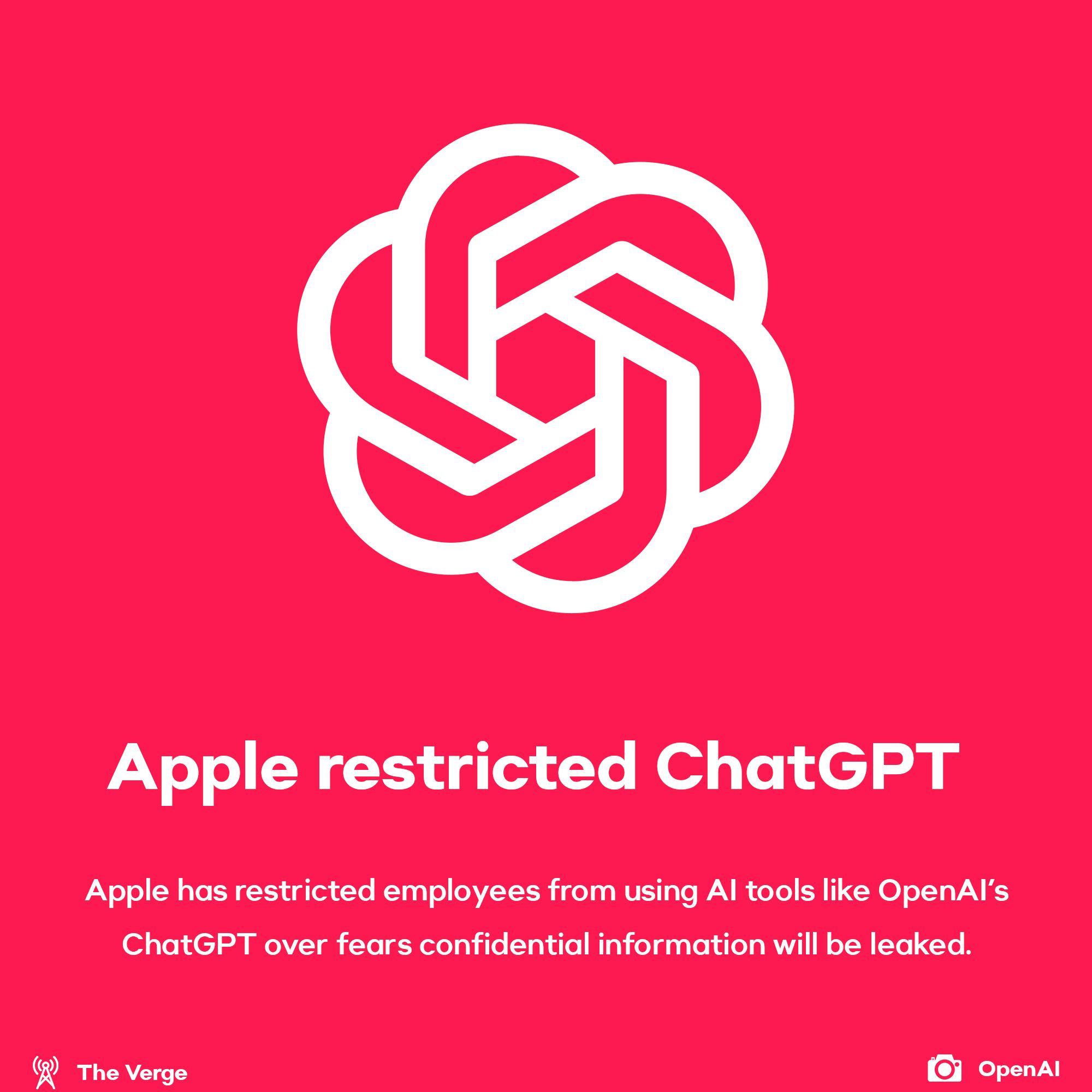 Apple restricted ChatGPT