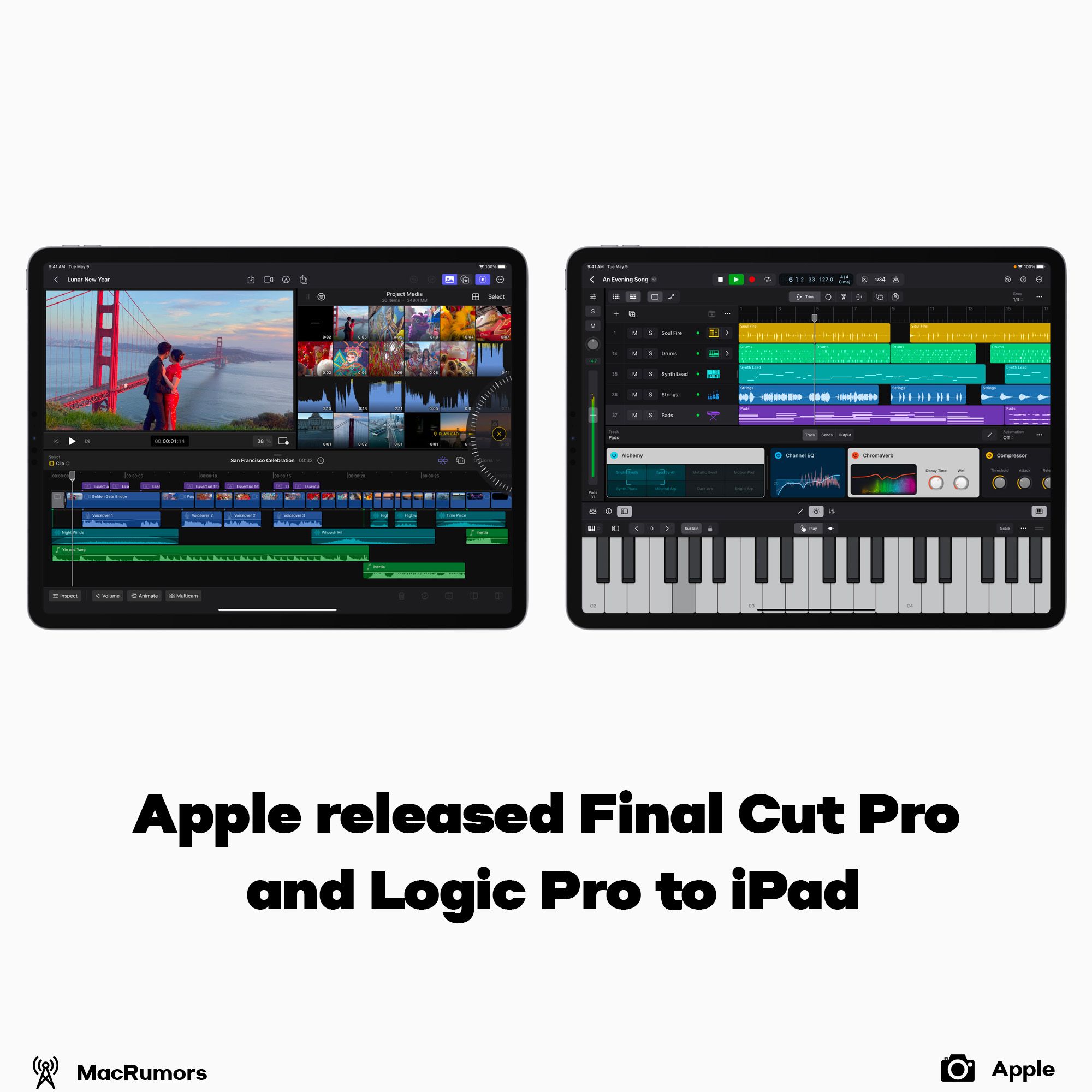 Final Cut Pro & Logic Pro on iPad