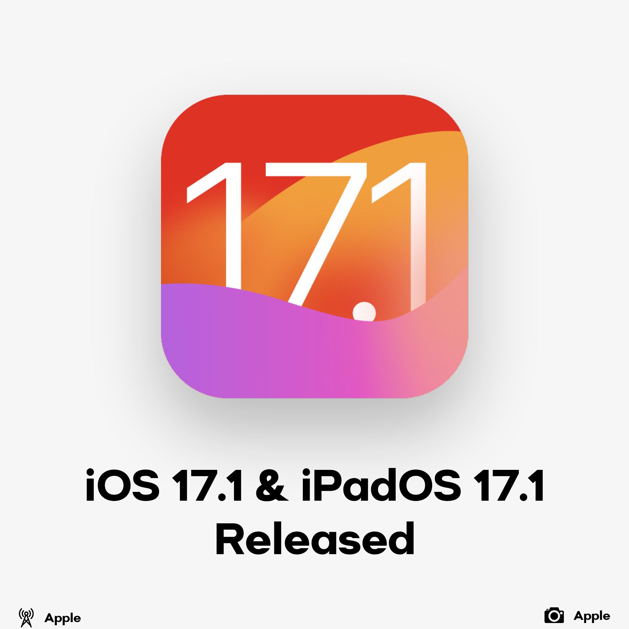 iOS and iPadOS 17.1 released