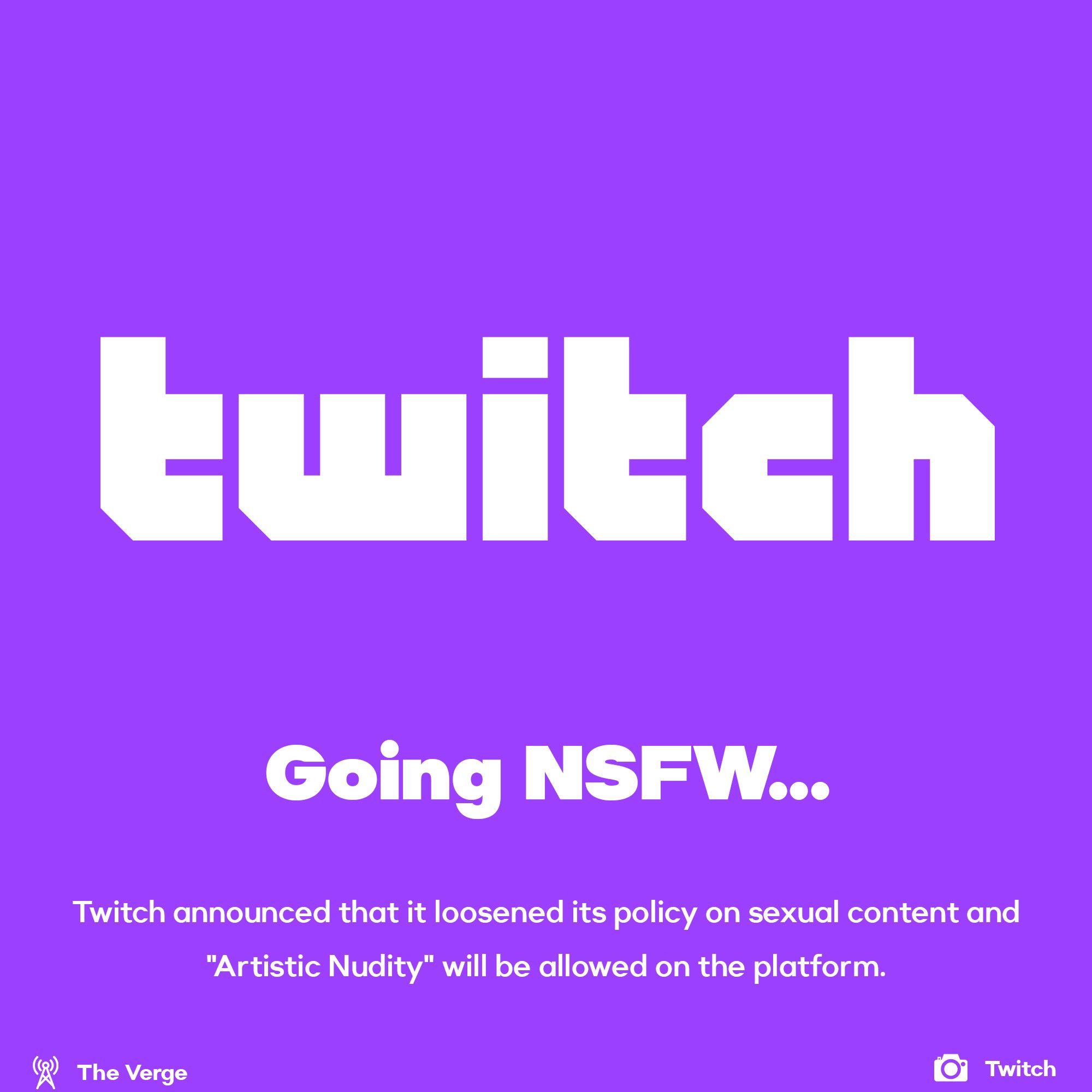Twitch allows NSFW content