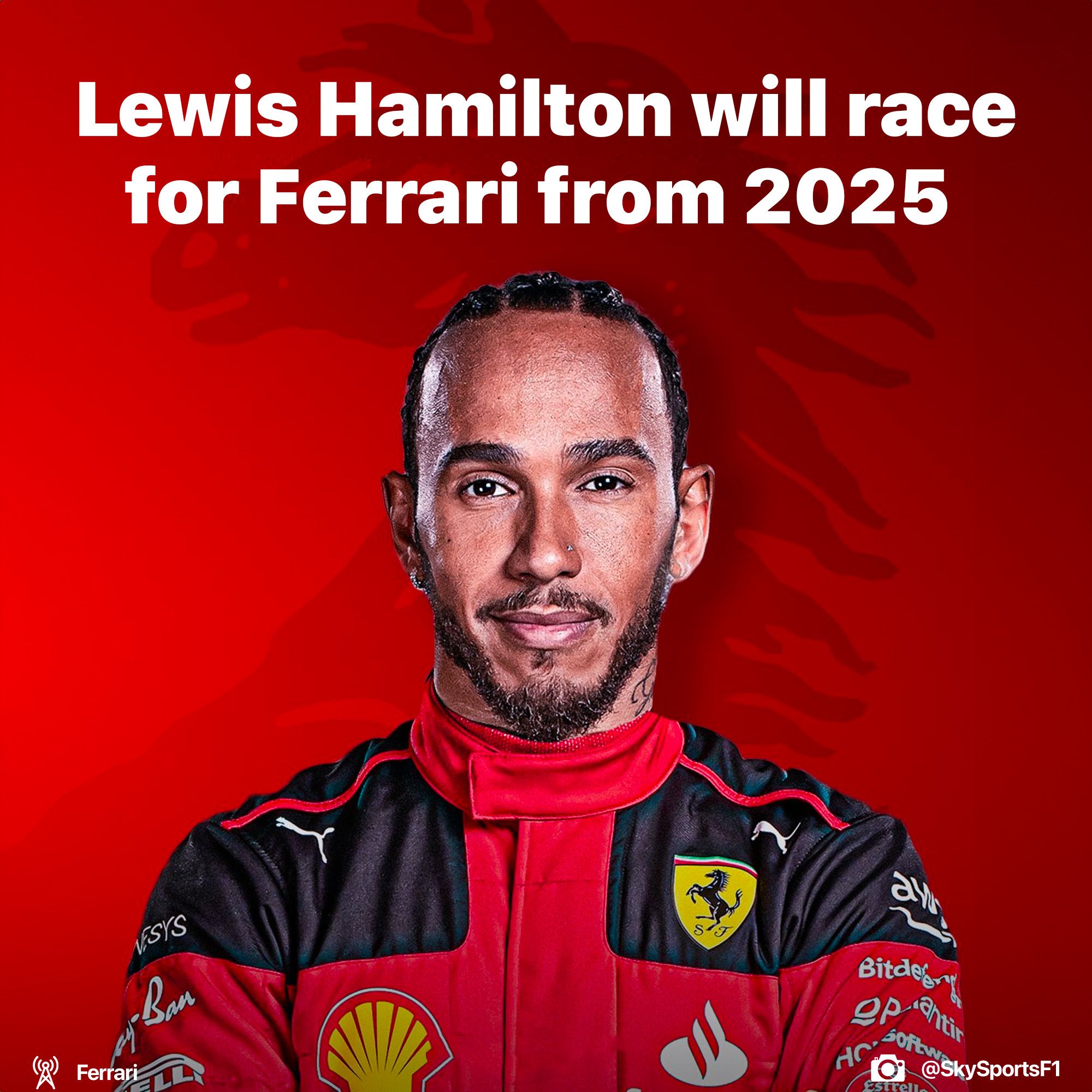 Lewis Hamilton joins Ferrari in 2025