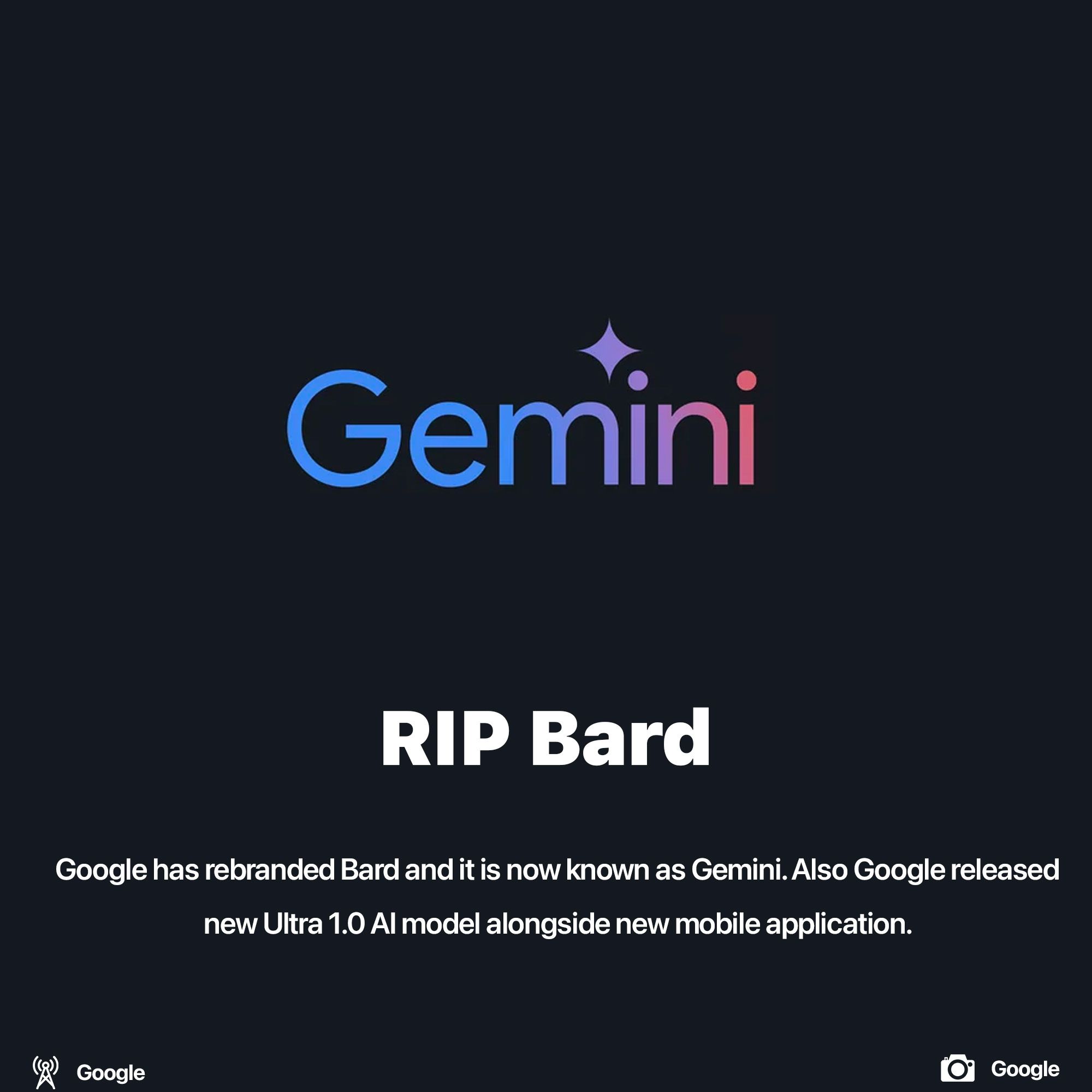 Google Gemini replaced Bard