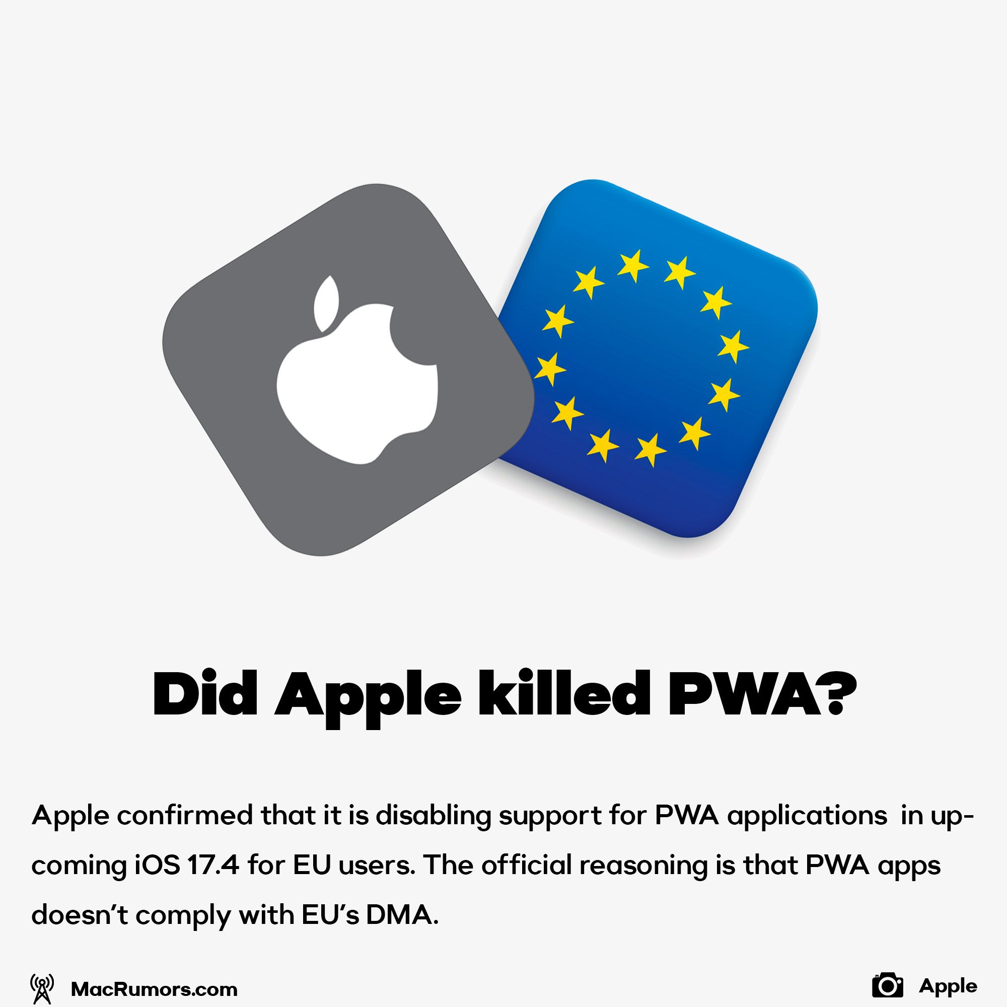 Apple blocks PWA apps in EU