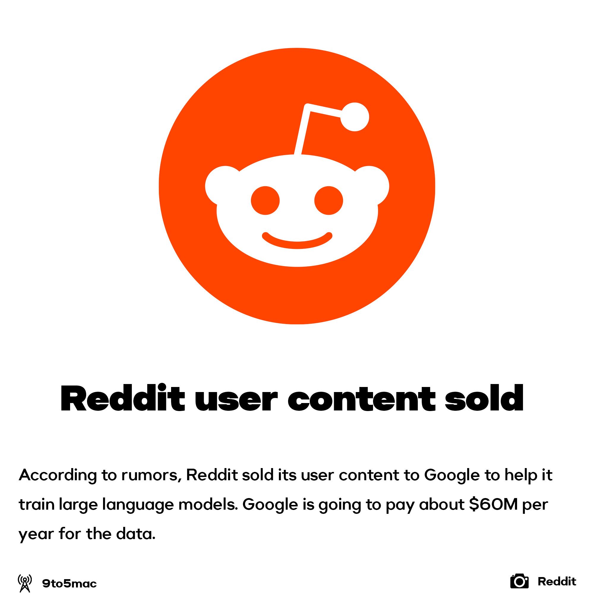 Reddit sold its data to Google