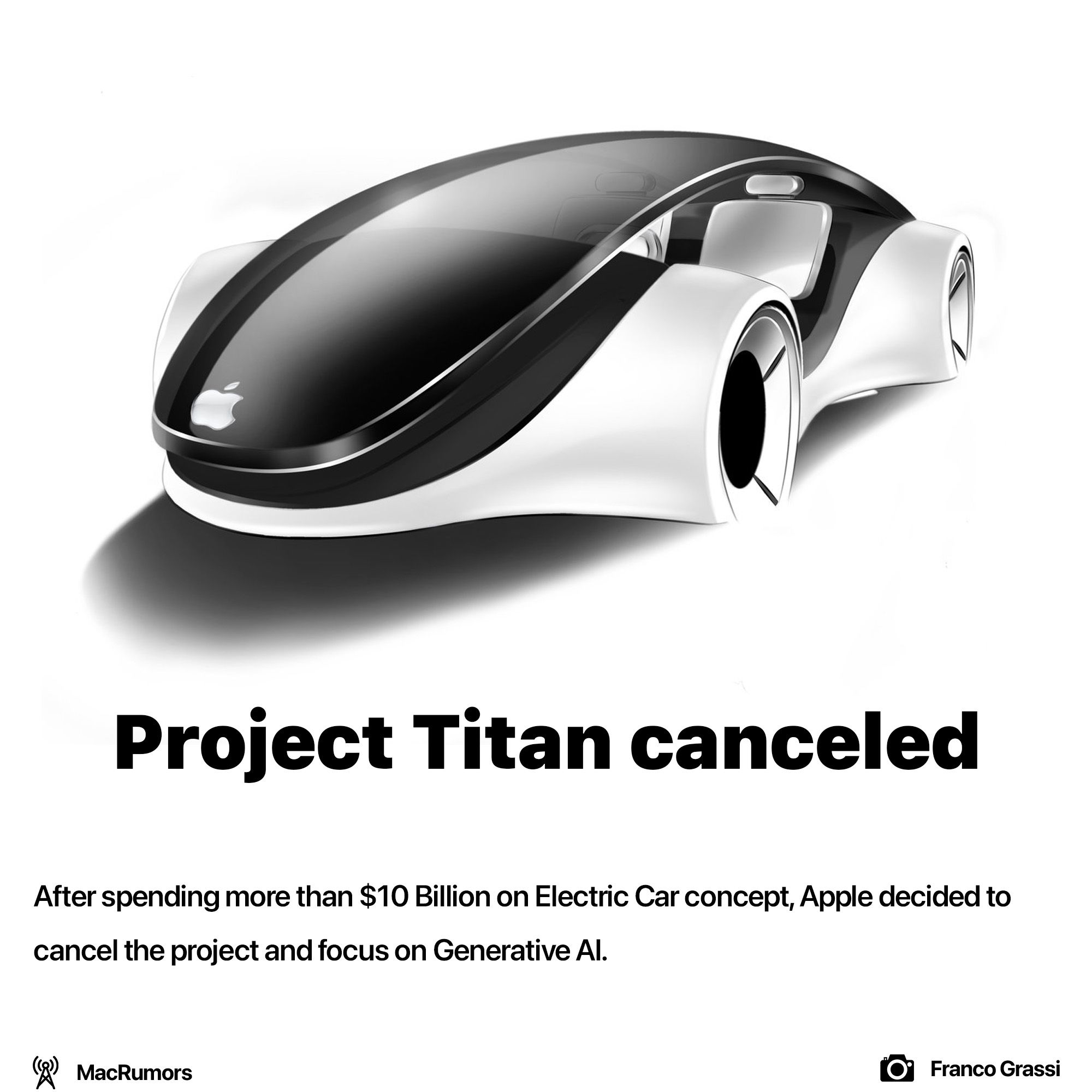 Apple canceled their Electric Car project
