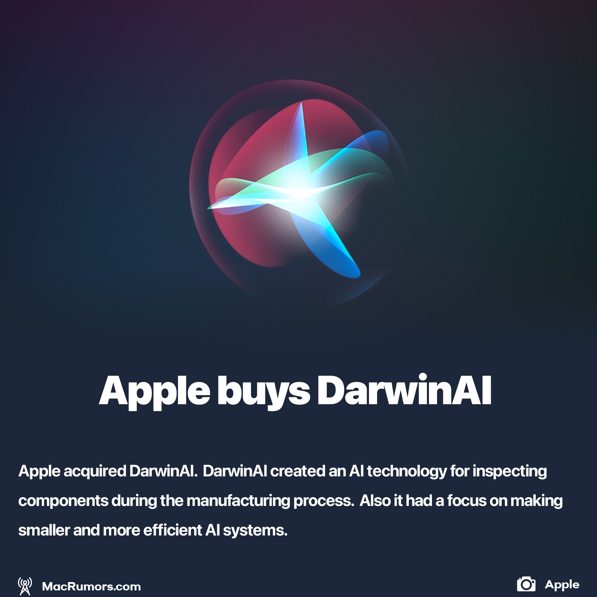 Apple bought DarwinAI