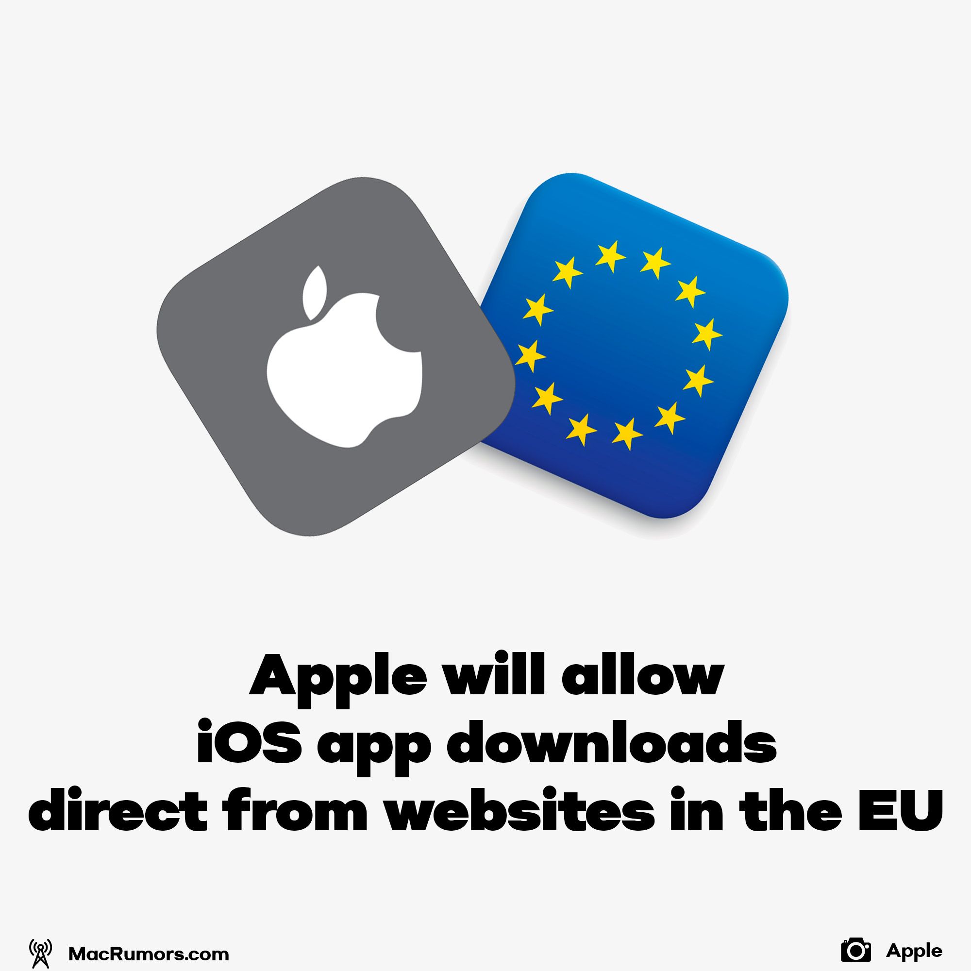 Apple enabled iOS app download from websites in the EU