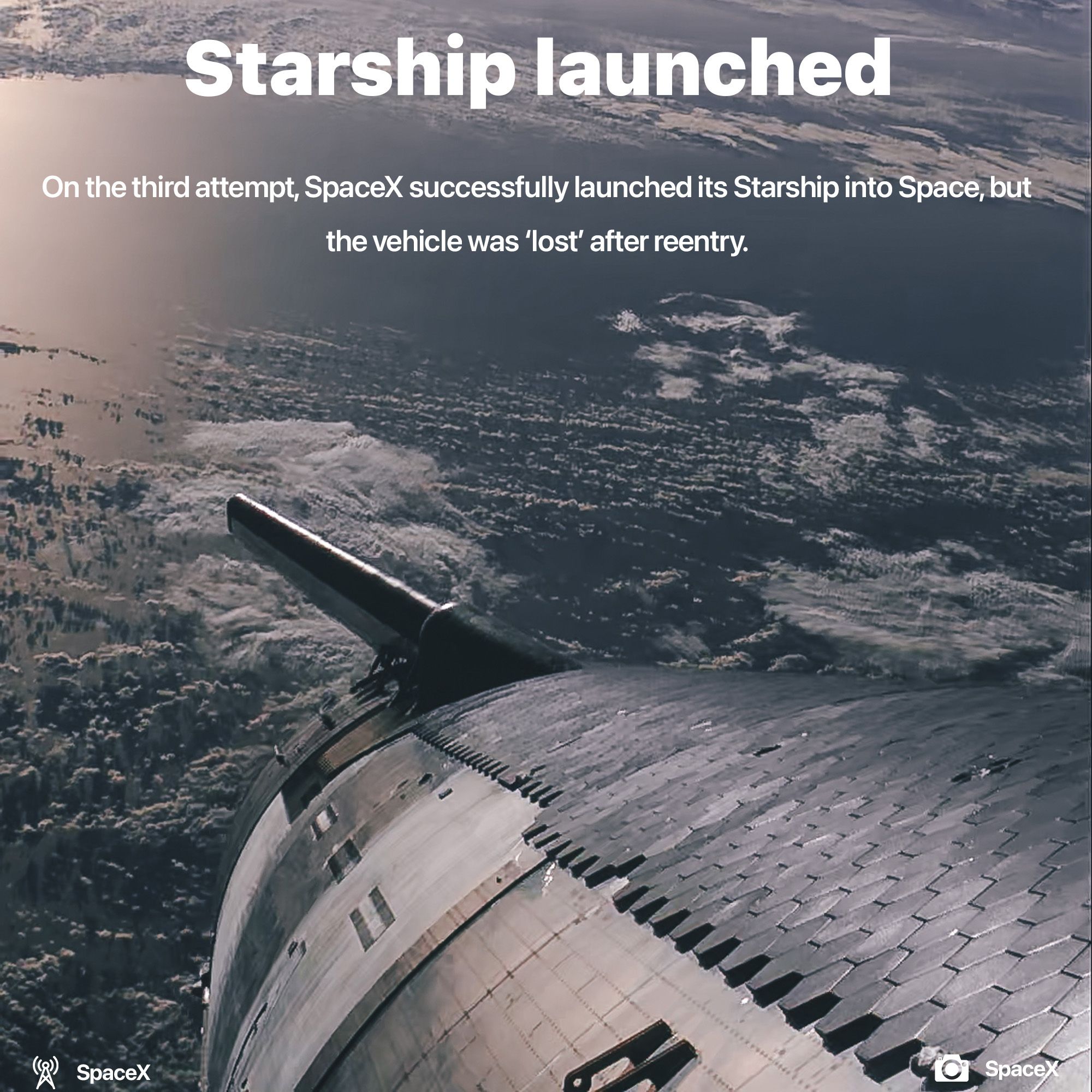 Starship successfully launched Starship 