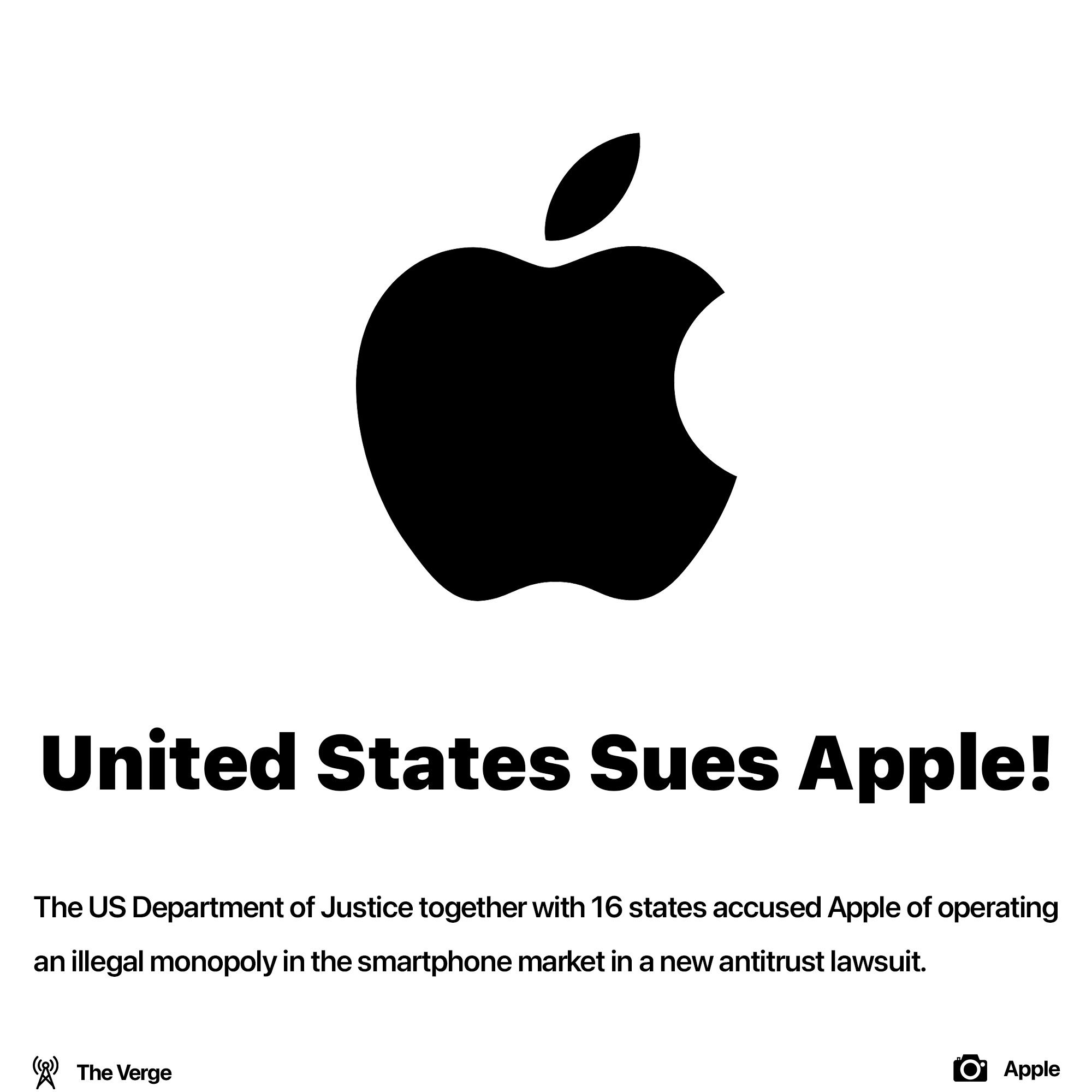 Apple sued by US