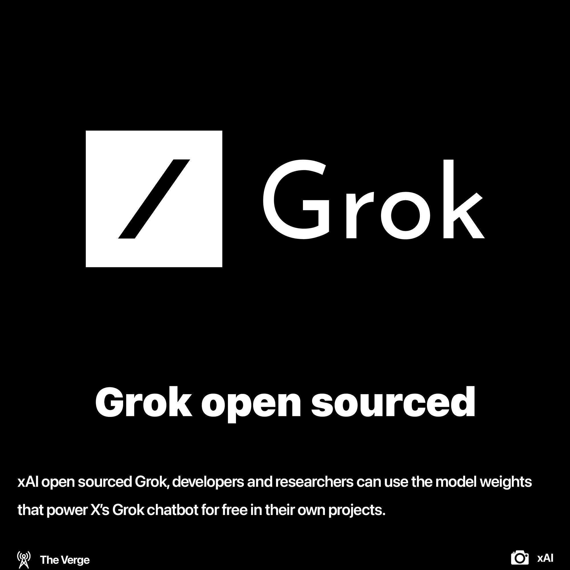 Grok open sourced