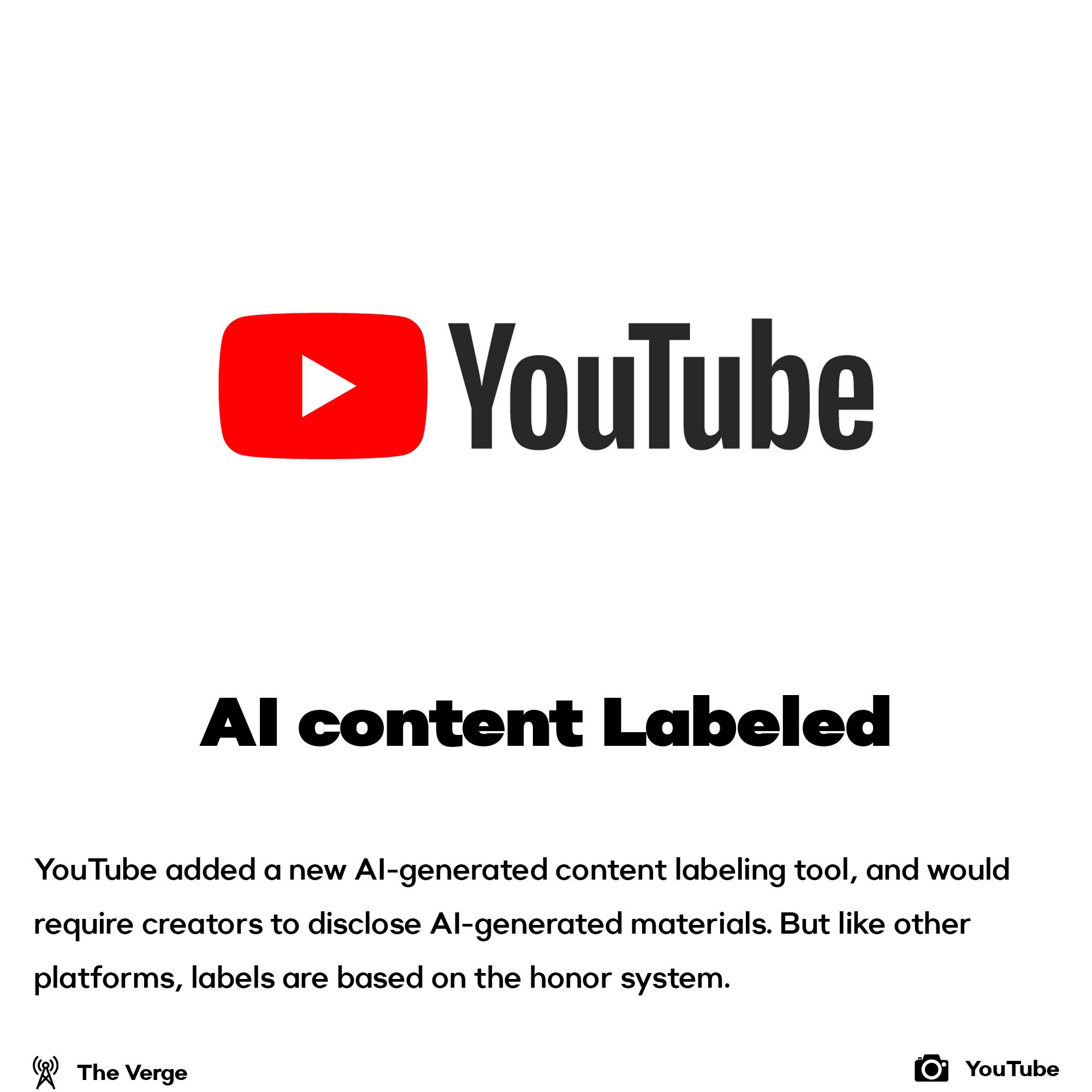 YouTube will mark AI generated content