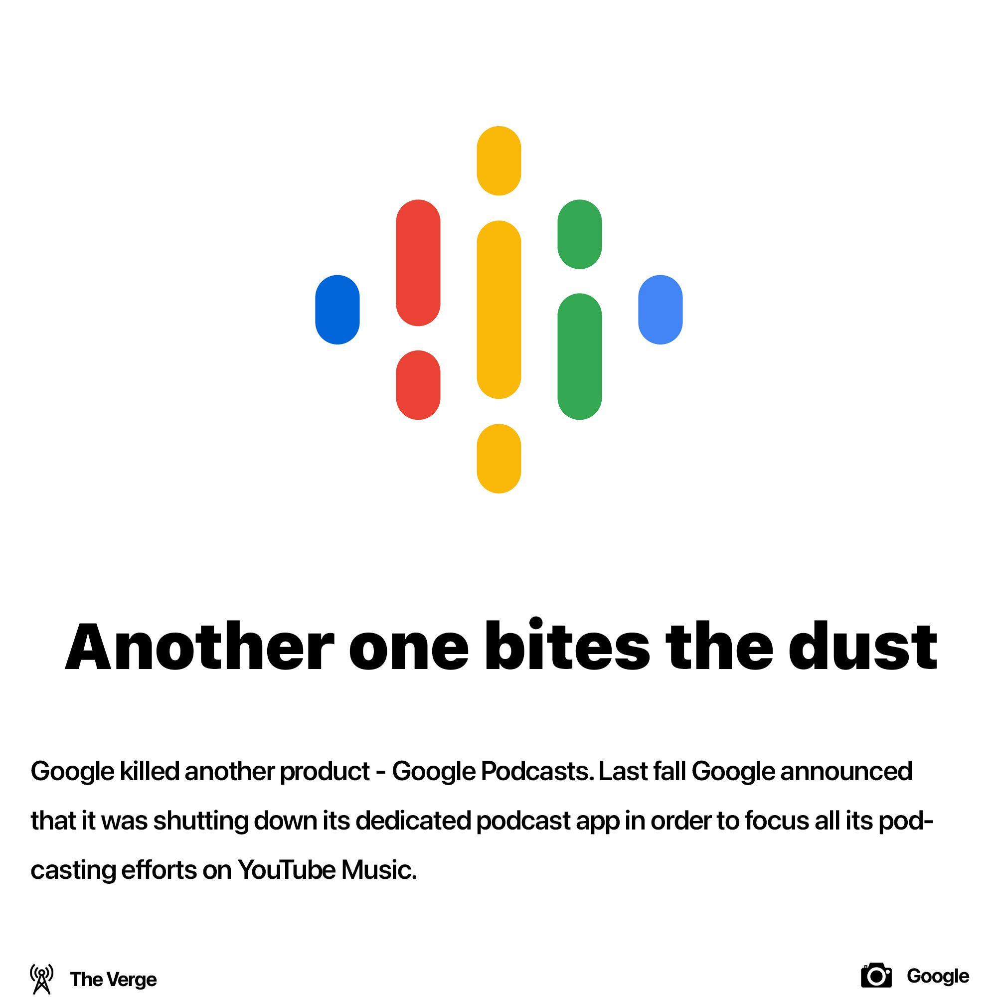 Google Podcast is dead