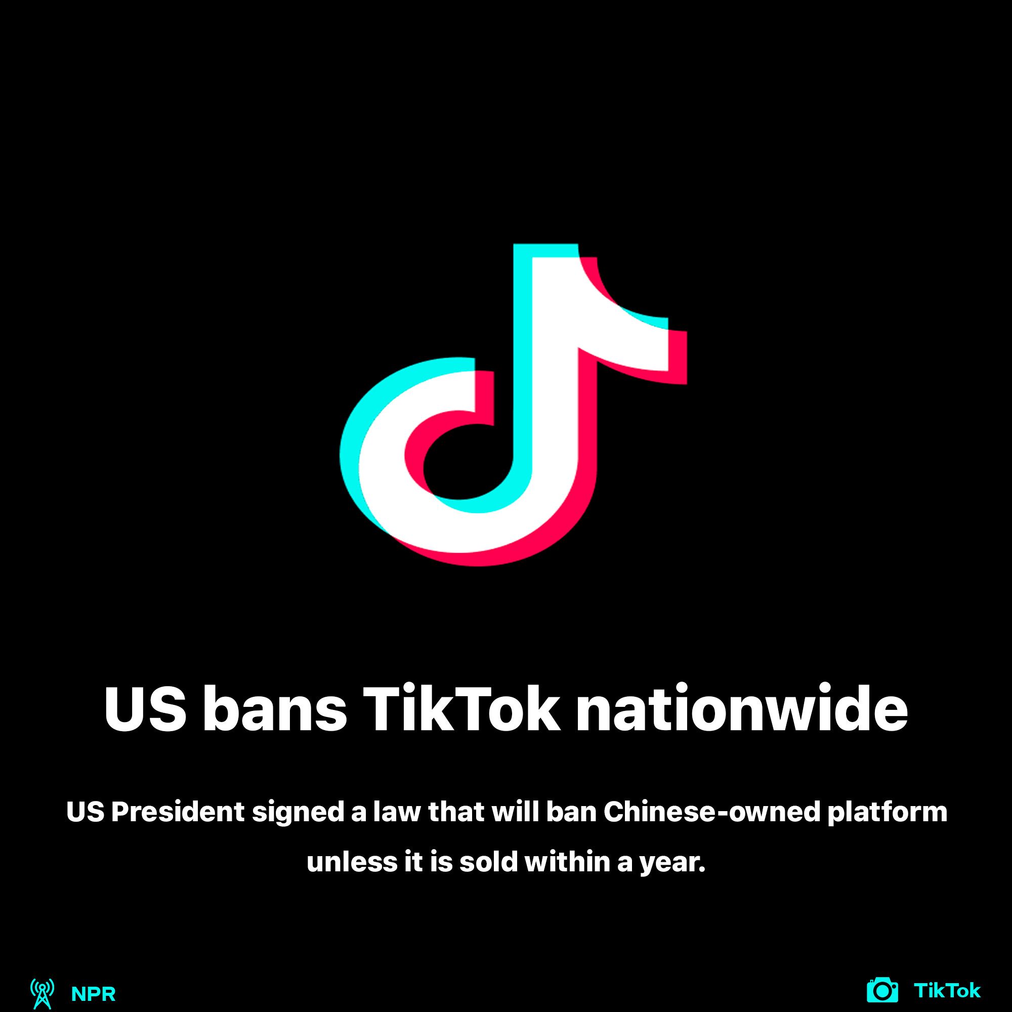 US bans TiTok
