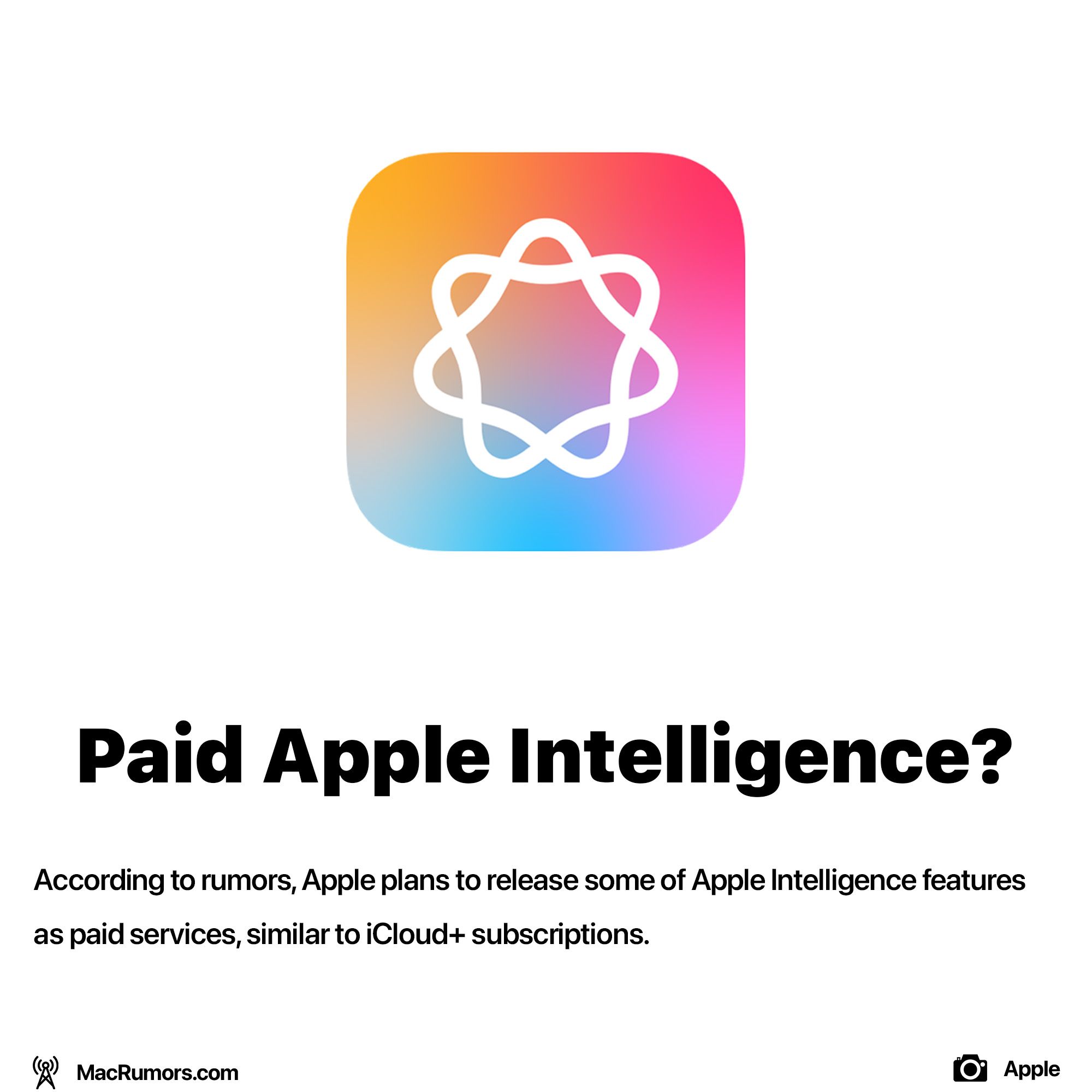 Apple plans a paid subscription for some Apple Intelligence features