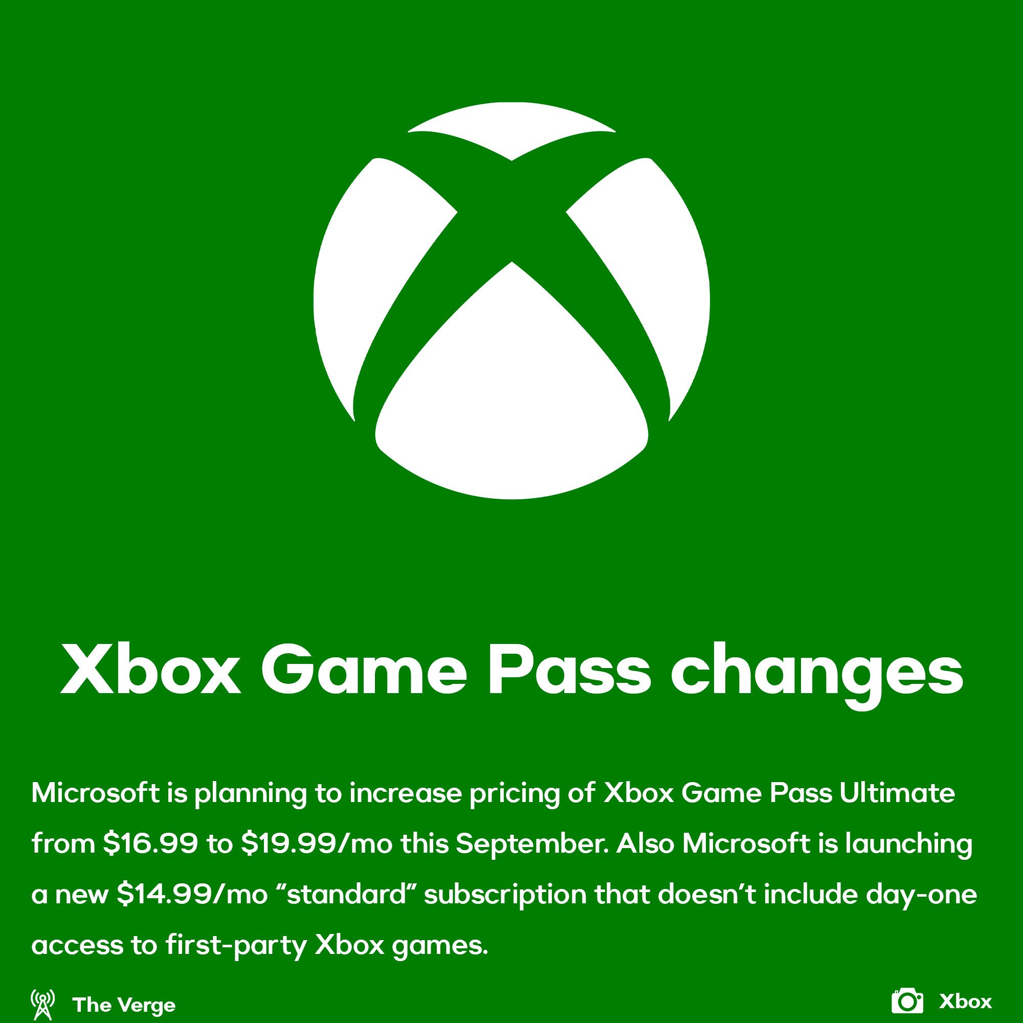 Xbox Game Pass changes