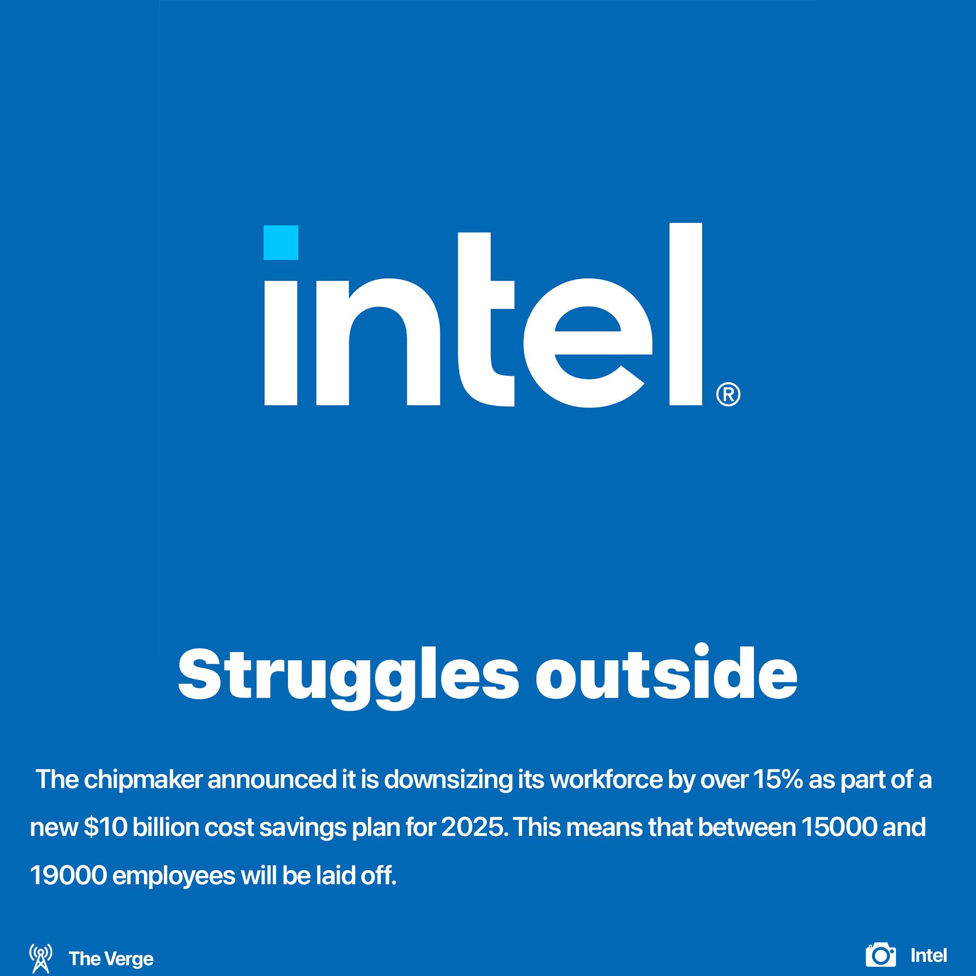 Intel layoff 15% of its staff