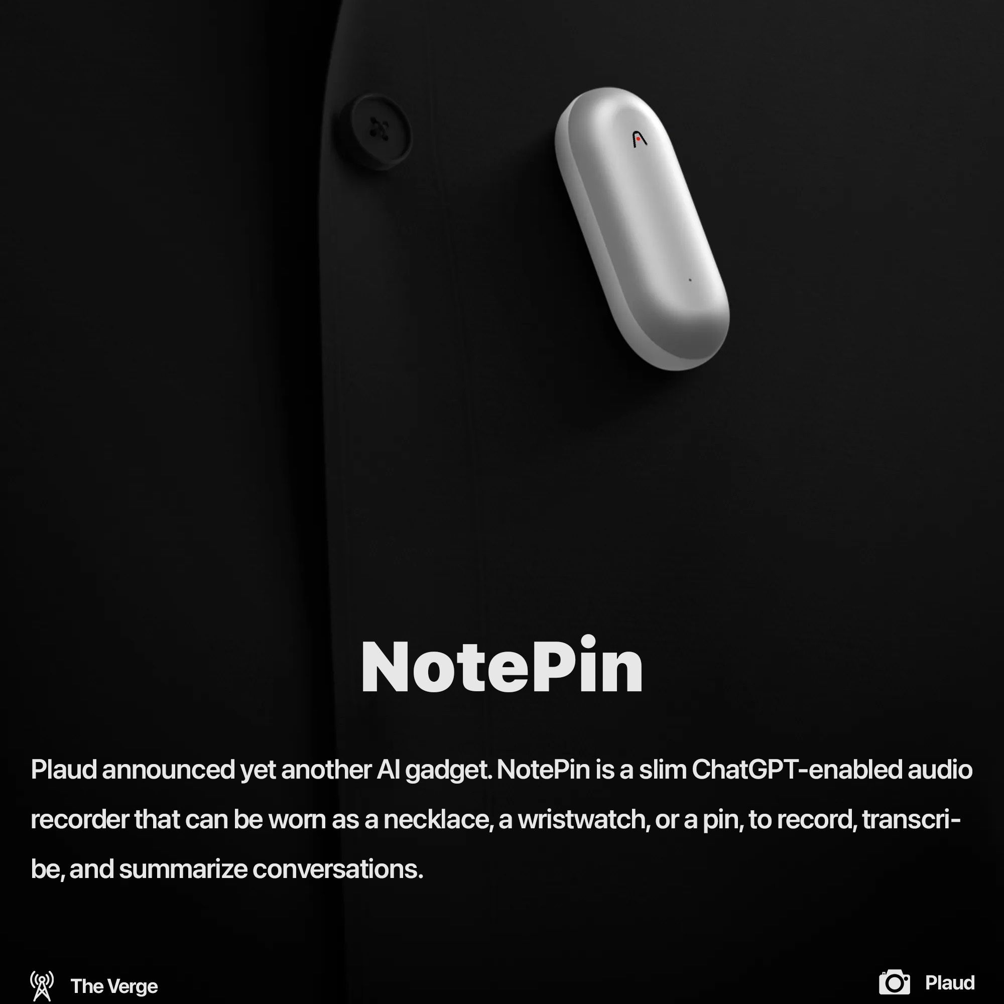 NotePin - an AI gadget