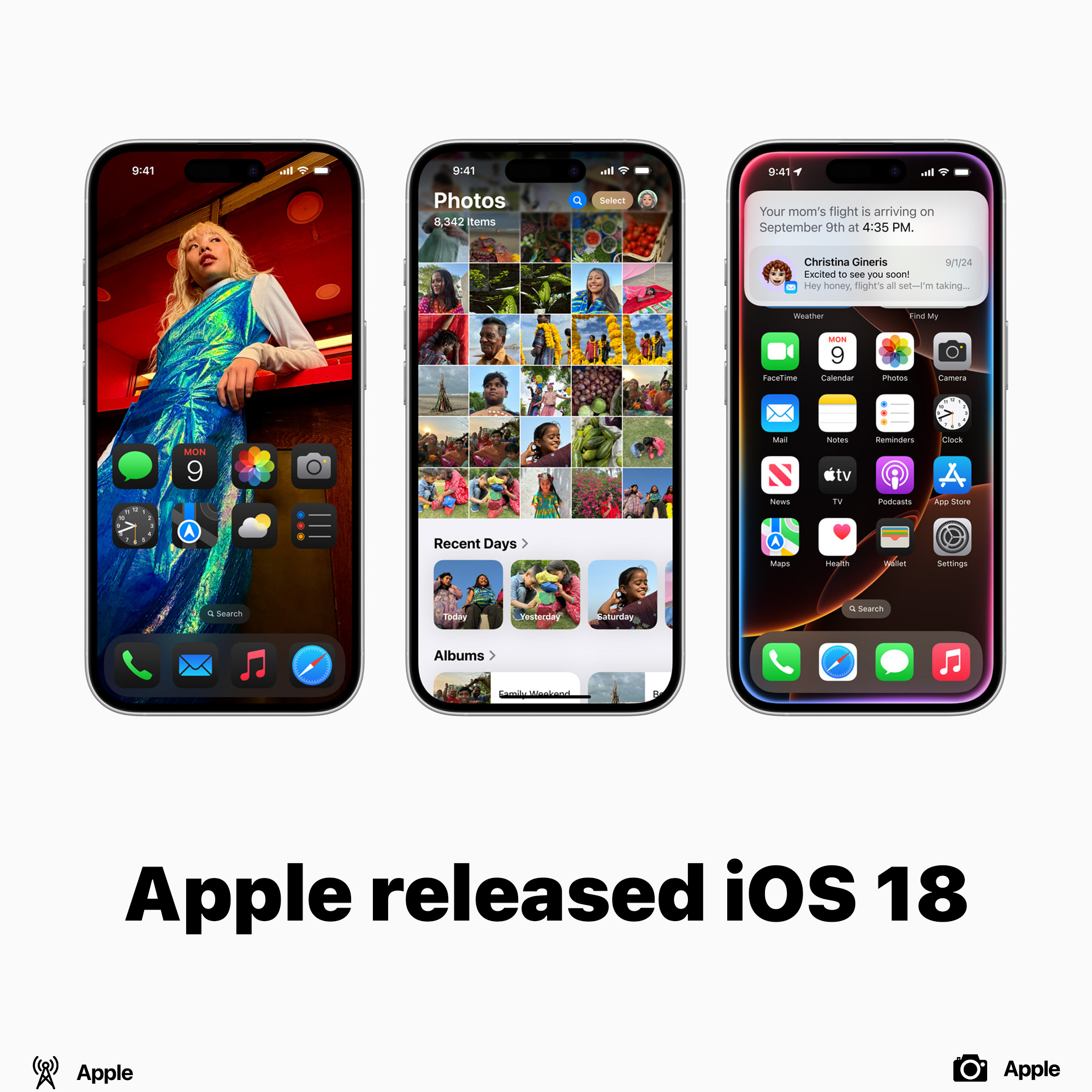 Apple released iOS 18