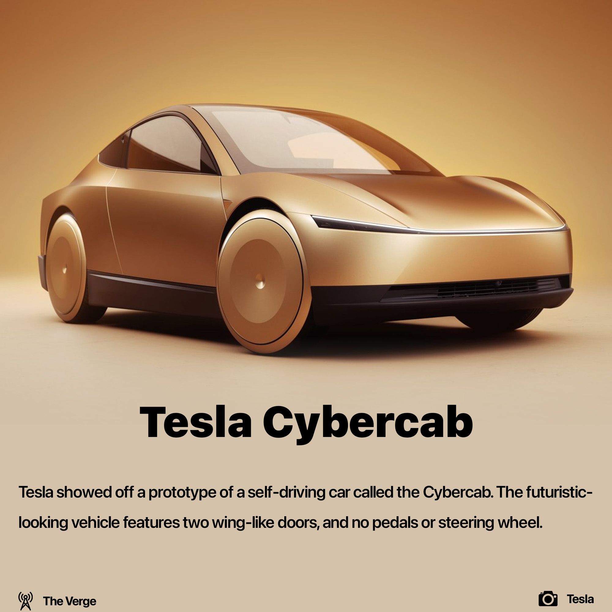 Tesla presented autonomous cab