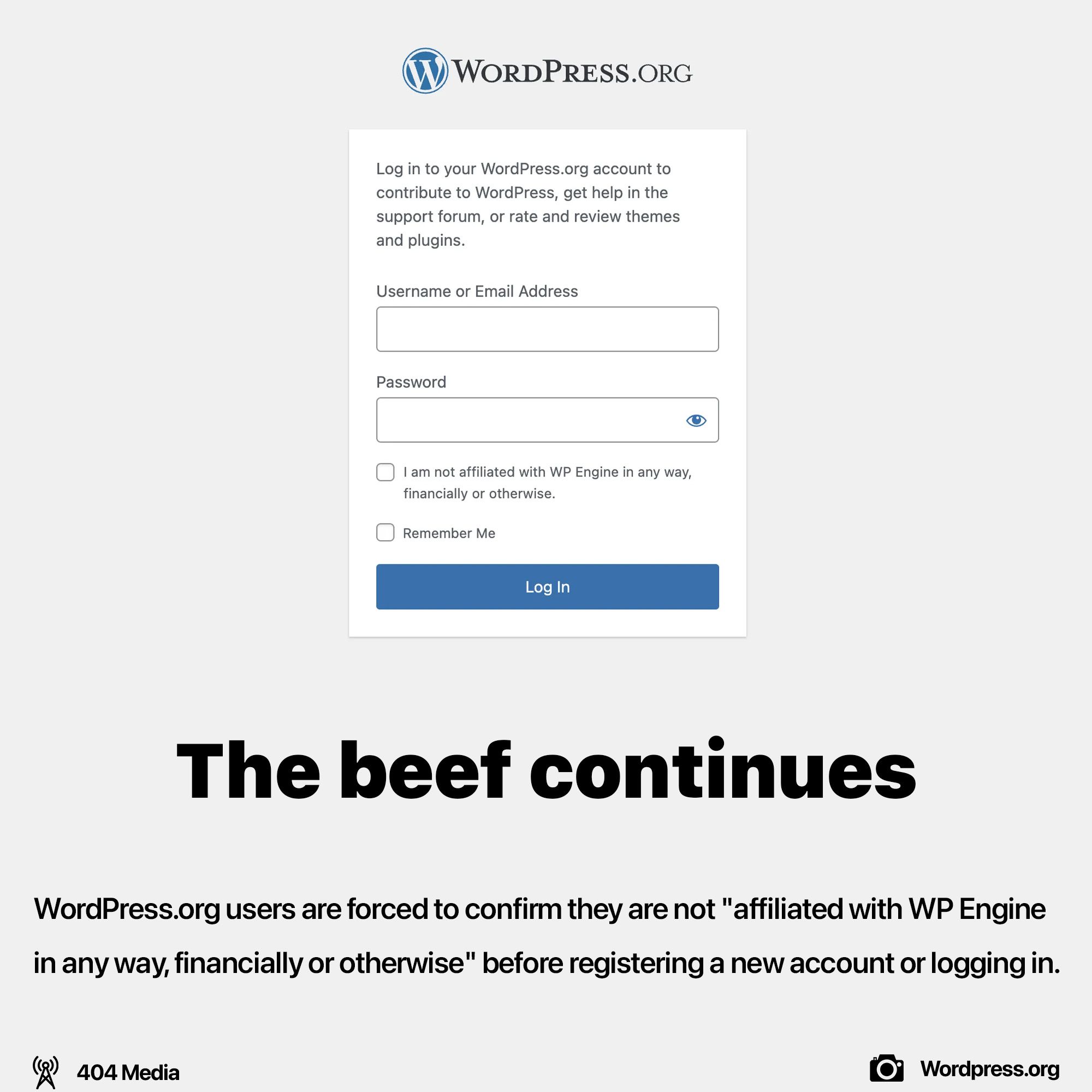 The beef between WordPress and WP Engine continues