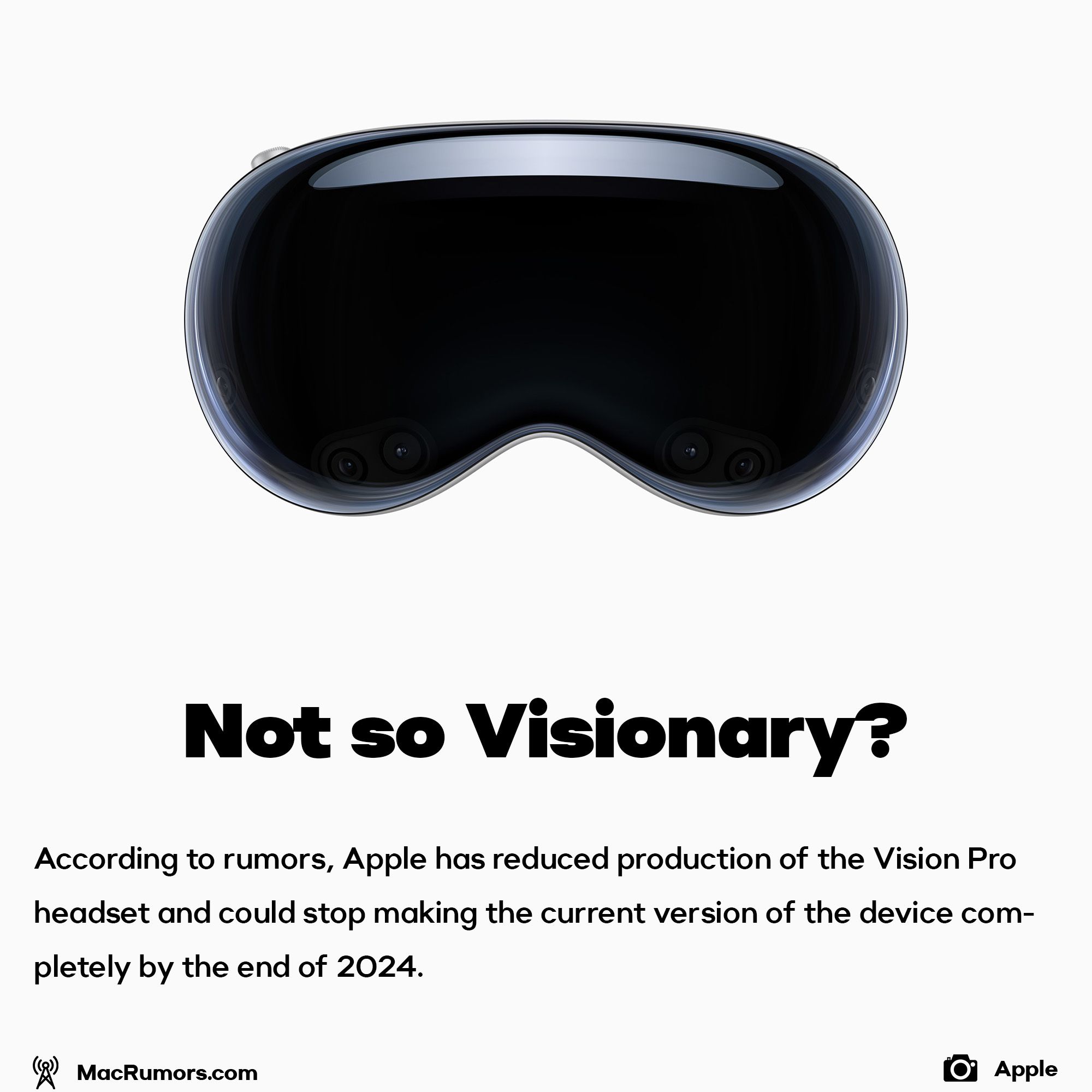 Apple reduced production of Vision Pro