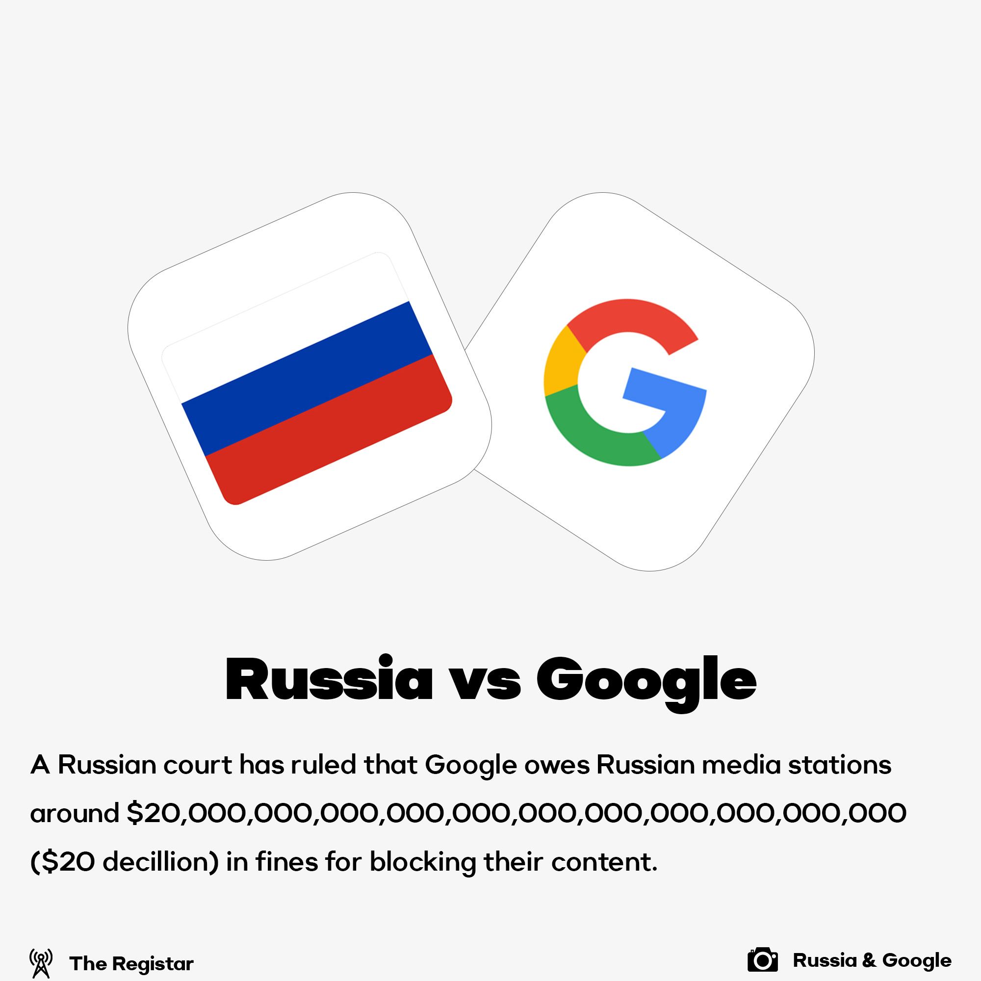 Russia fined Google