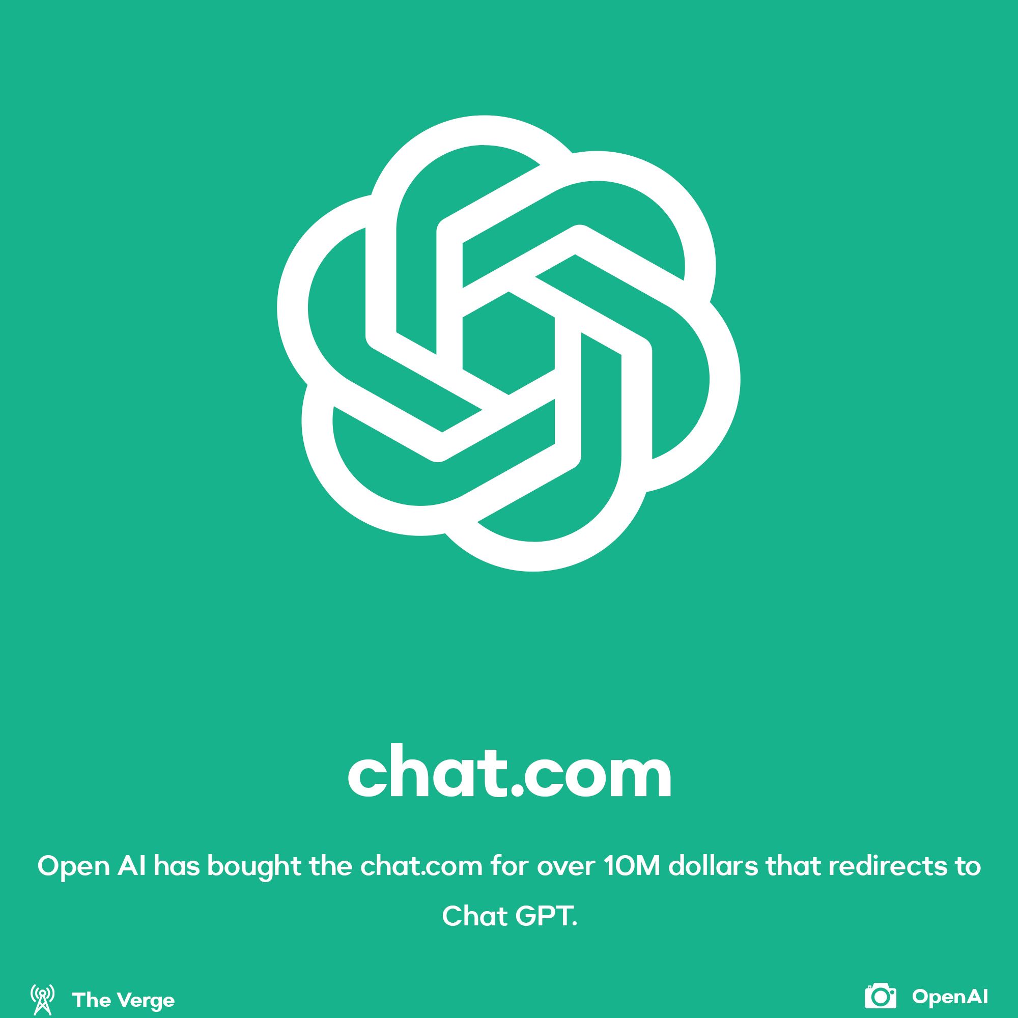 chat.com redirects to ChatGPT